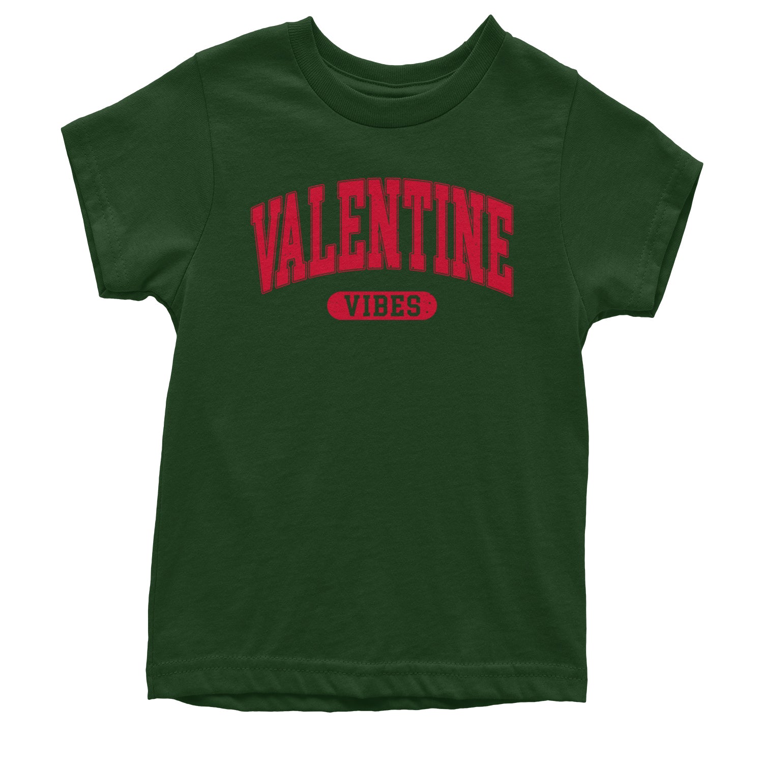 Valentines Vibes Youth T-shirt Forest Green