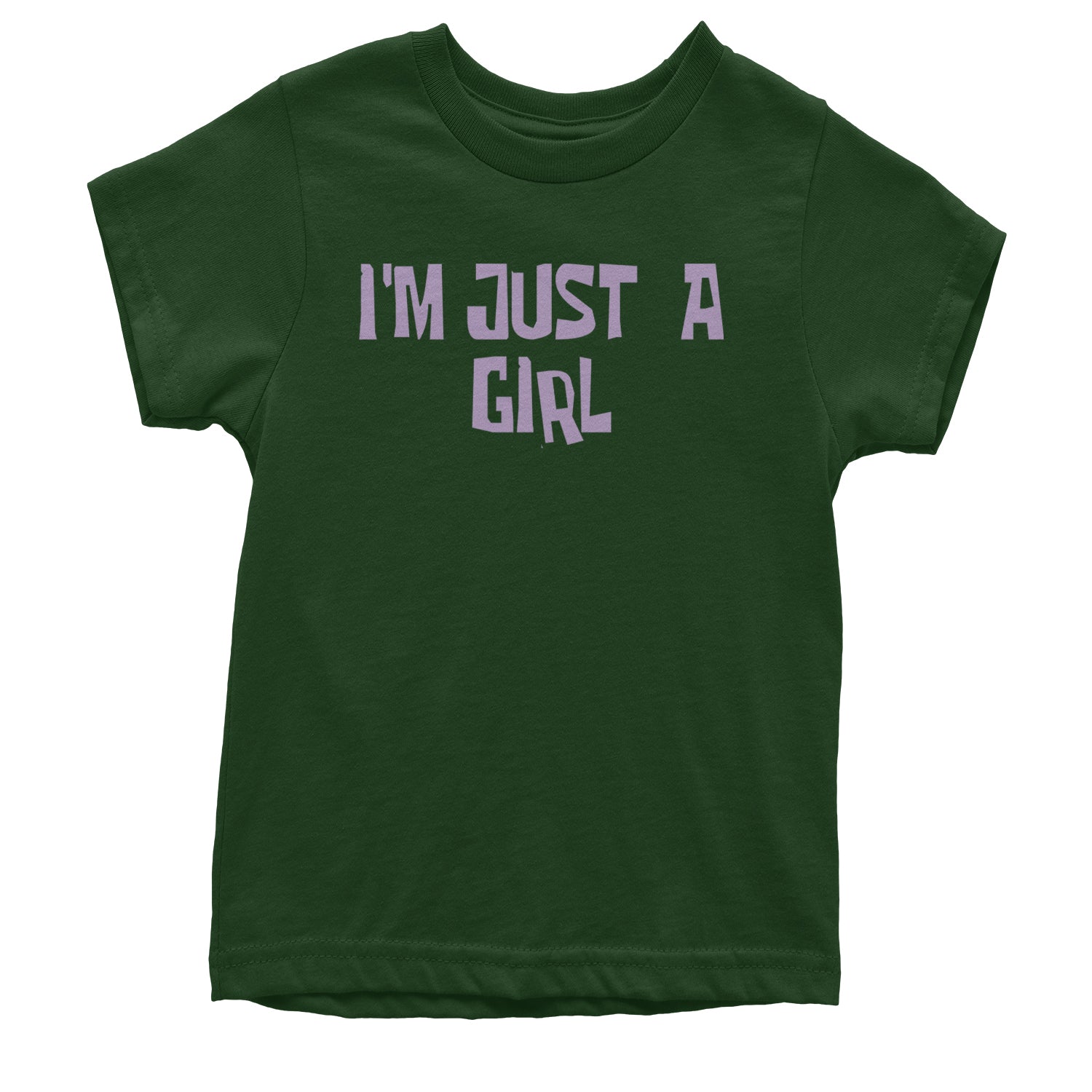 I'm Just A Girl Guts Music Youth T-shirt Forest Green