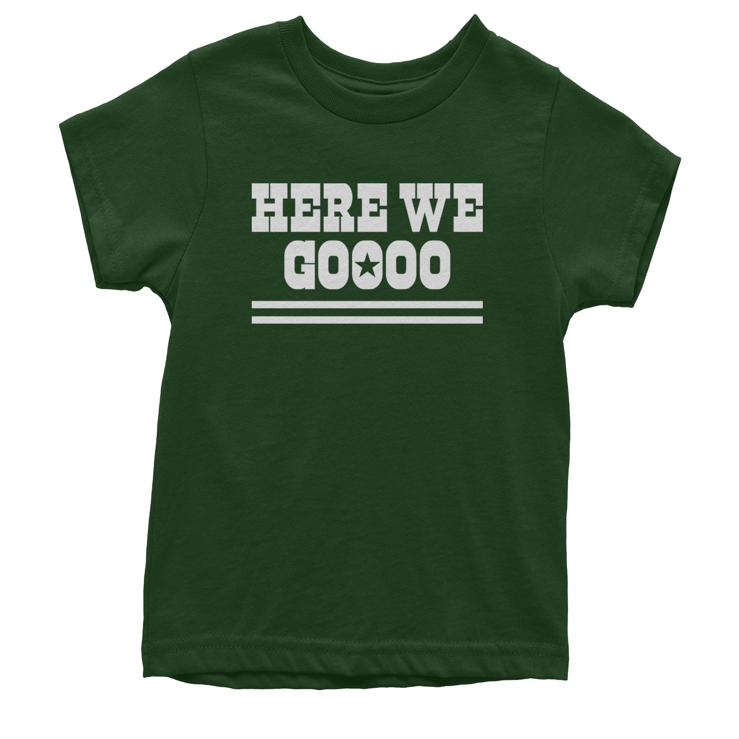 Here We Go Dem Boys Dallas Football Youth T-shirt Forest Green