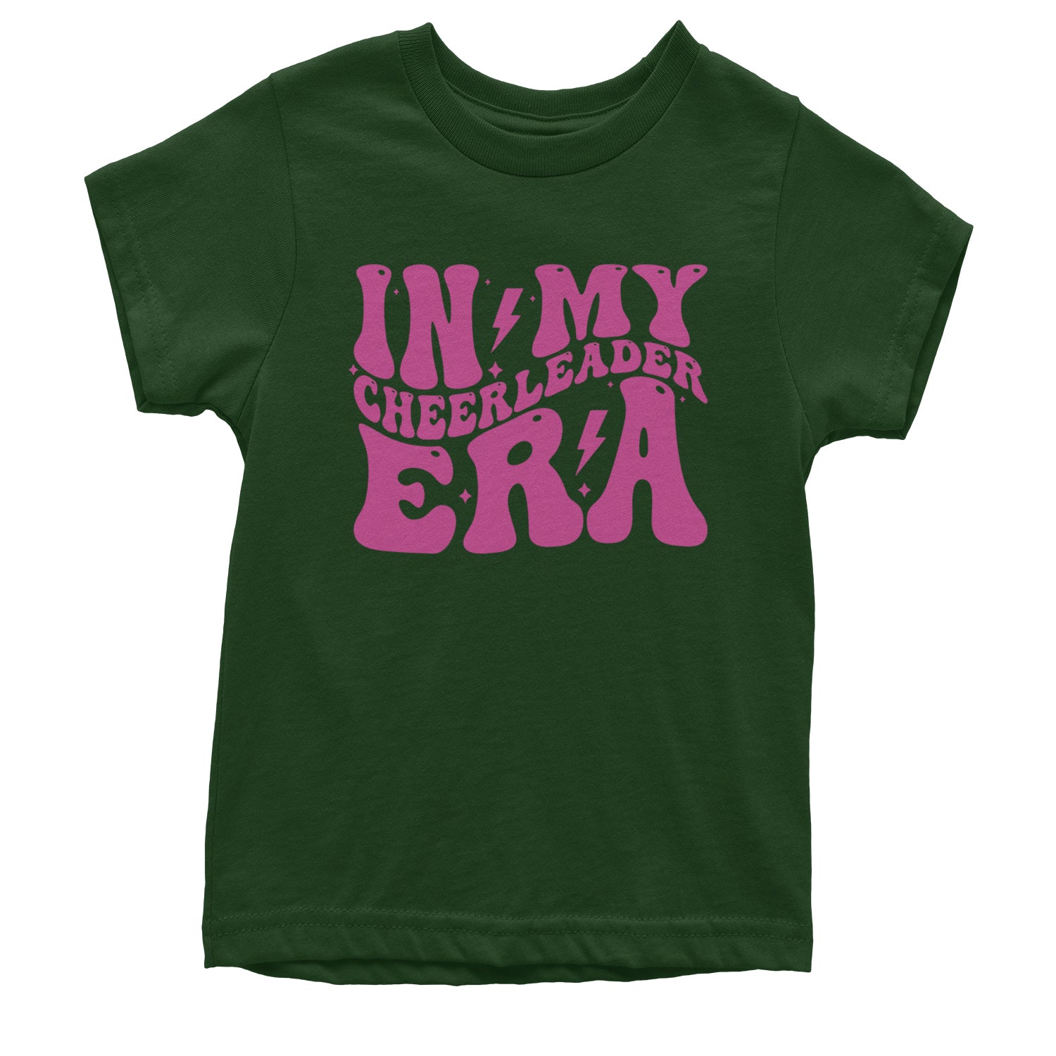 In My Cheerleader Era Youth T-shirt Forest Green