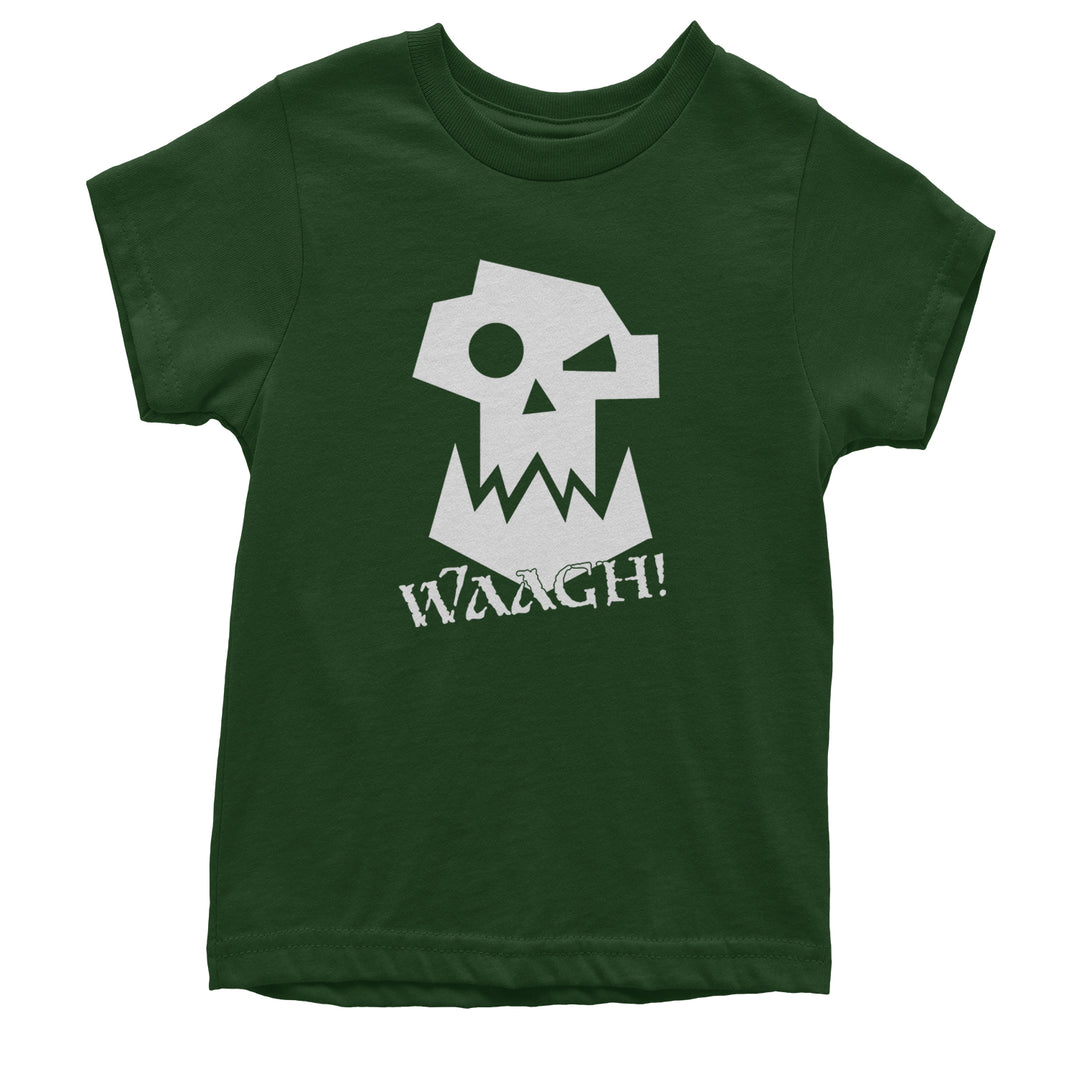 Ork Miniature Tabletop Wargaming Waagh Youth T-shirt Forest Green