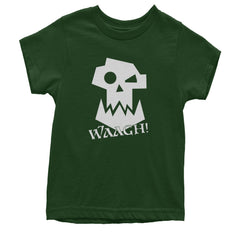 Ork Miniature Tabletop Wargaming Waagh Youth T-shirt Forest Green