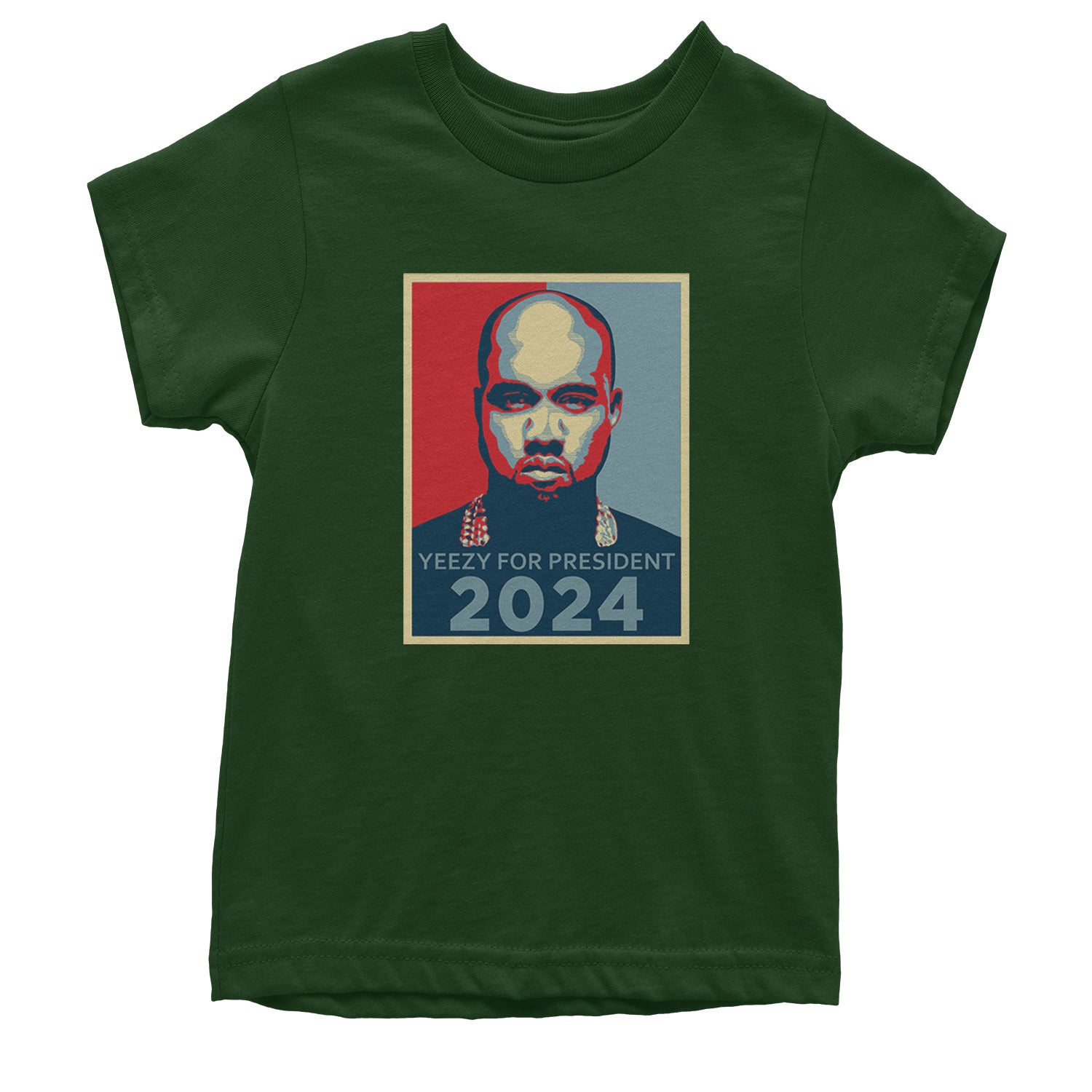 Yeezus For President Vote for Ye Youth T-shirt Forest Green
