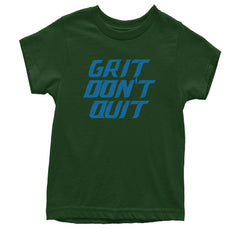 Grit Don't Quit Detroit Grit Youth T-shirt Forest Green
