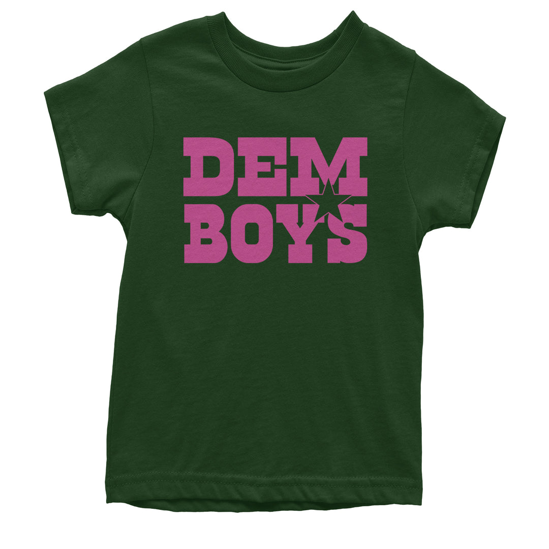 Dem Boys Hot Pink Dallas  Youth T-shirt Forest Green