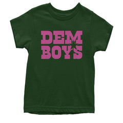Dem Boys Hot Pink Dallas  Youth T-shirt Forest Green