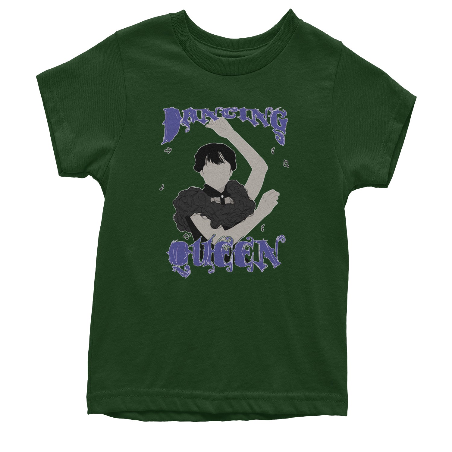 Wednesday Dancing Queen Youth T-shirt Forest Green