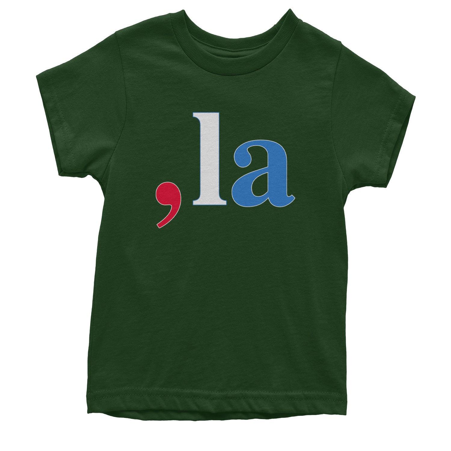 Comma-La - Support Kamala Harris For President 2024 Youth T-shirt Forest Green