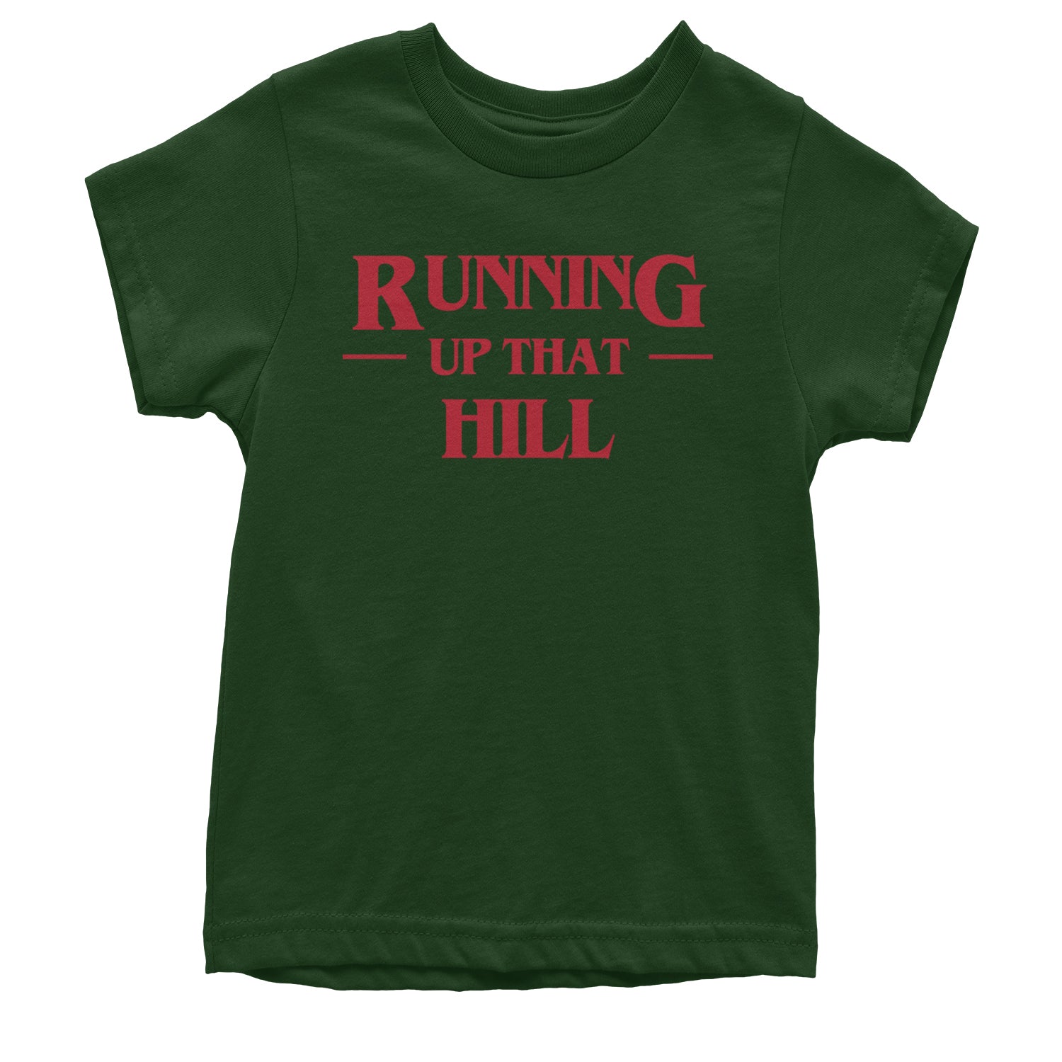 Running Up That Hill Youth T-shirt Forest Green