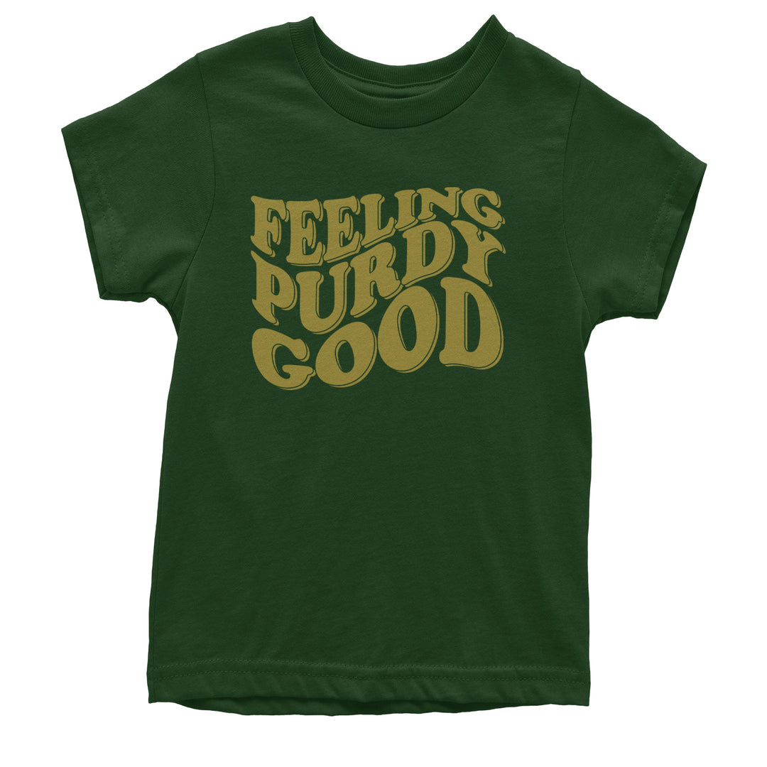 Feeling Purdy Good San Francisco Youth T-shirt Forest Green
