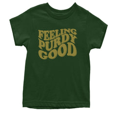 Feeling Purdy Good San Francisco Youth T-shirt Forest Green