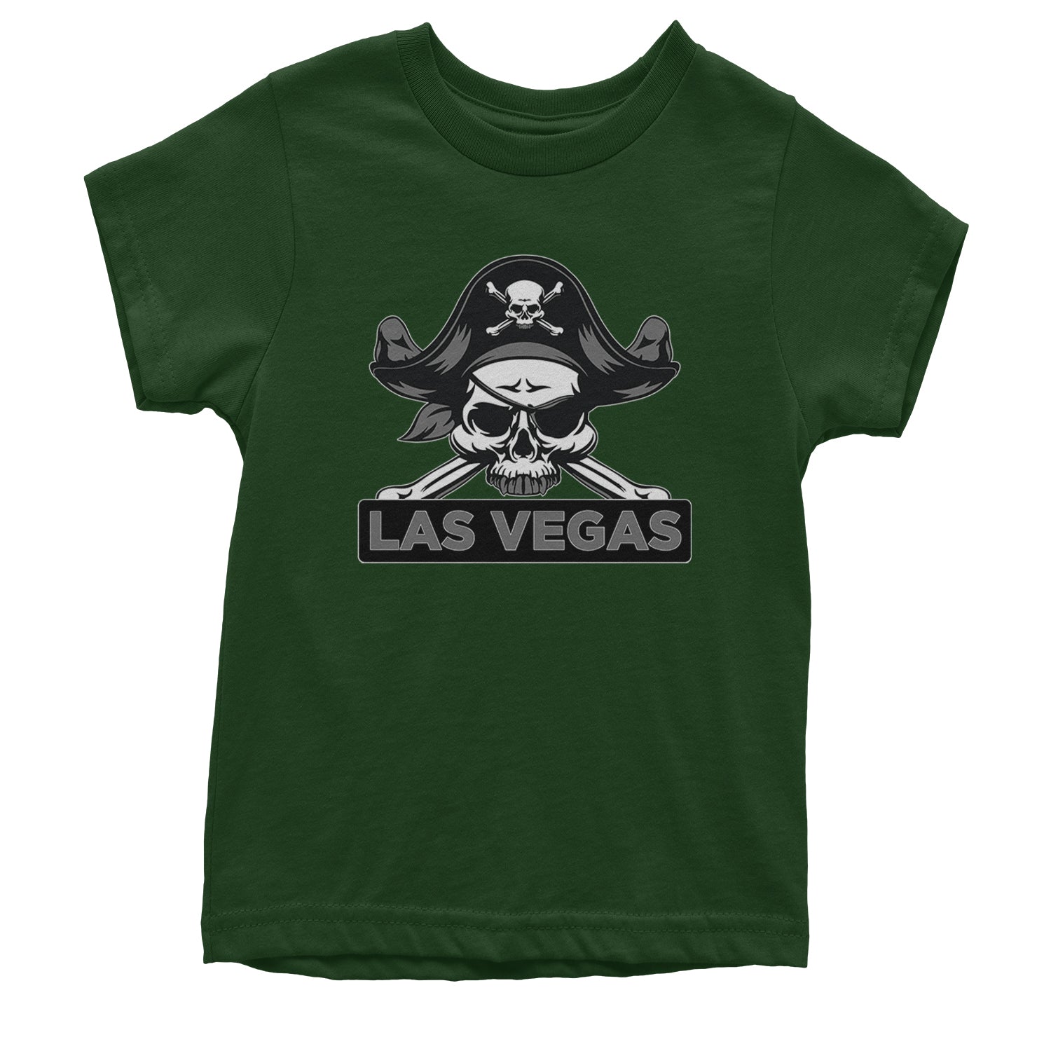 Raider Skull Straight Outta Las Vegas Youth T-shirt Forest Green