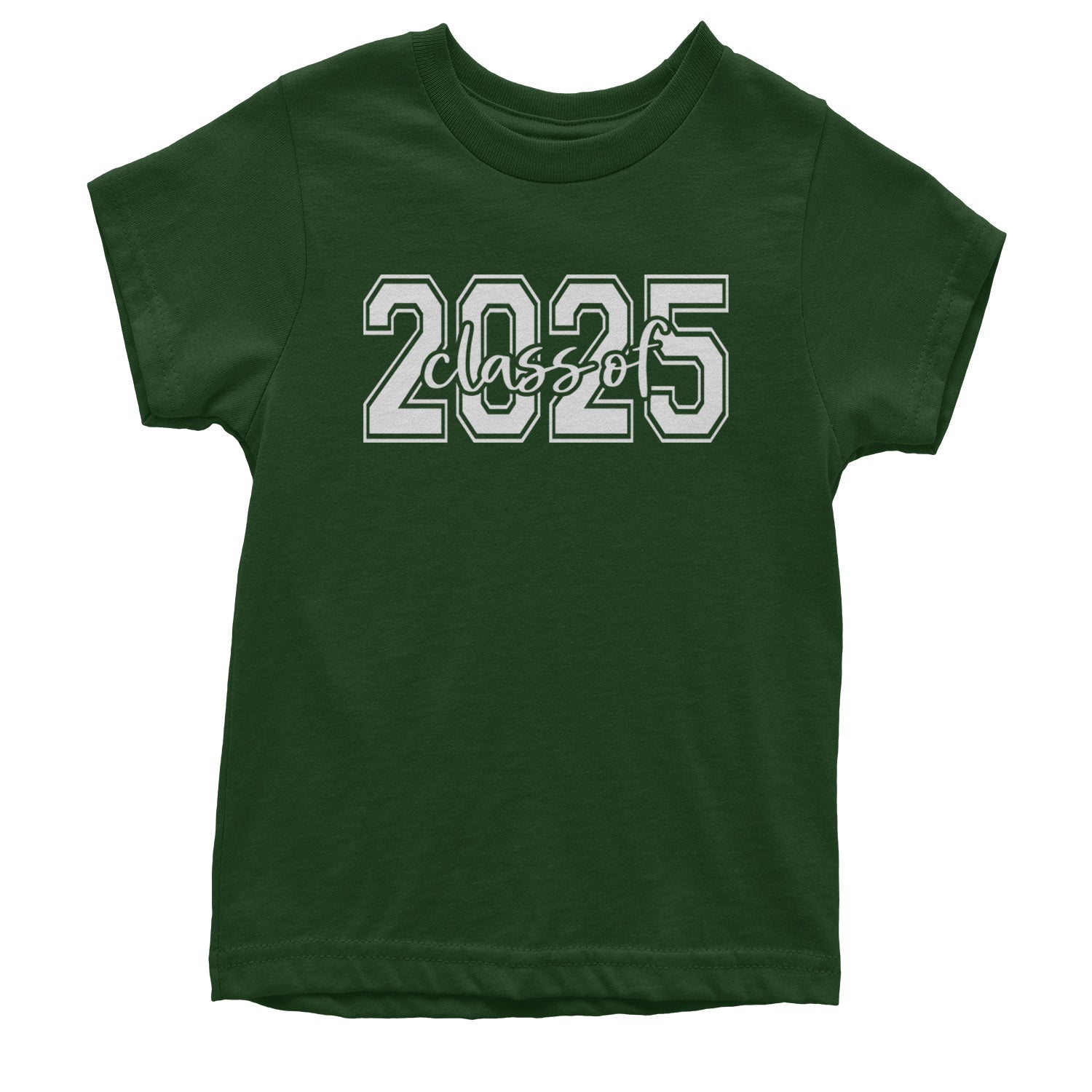 Class Of 2025 Graduation Youth T-shirt Forest Green