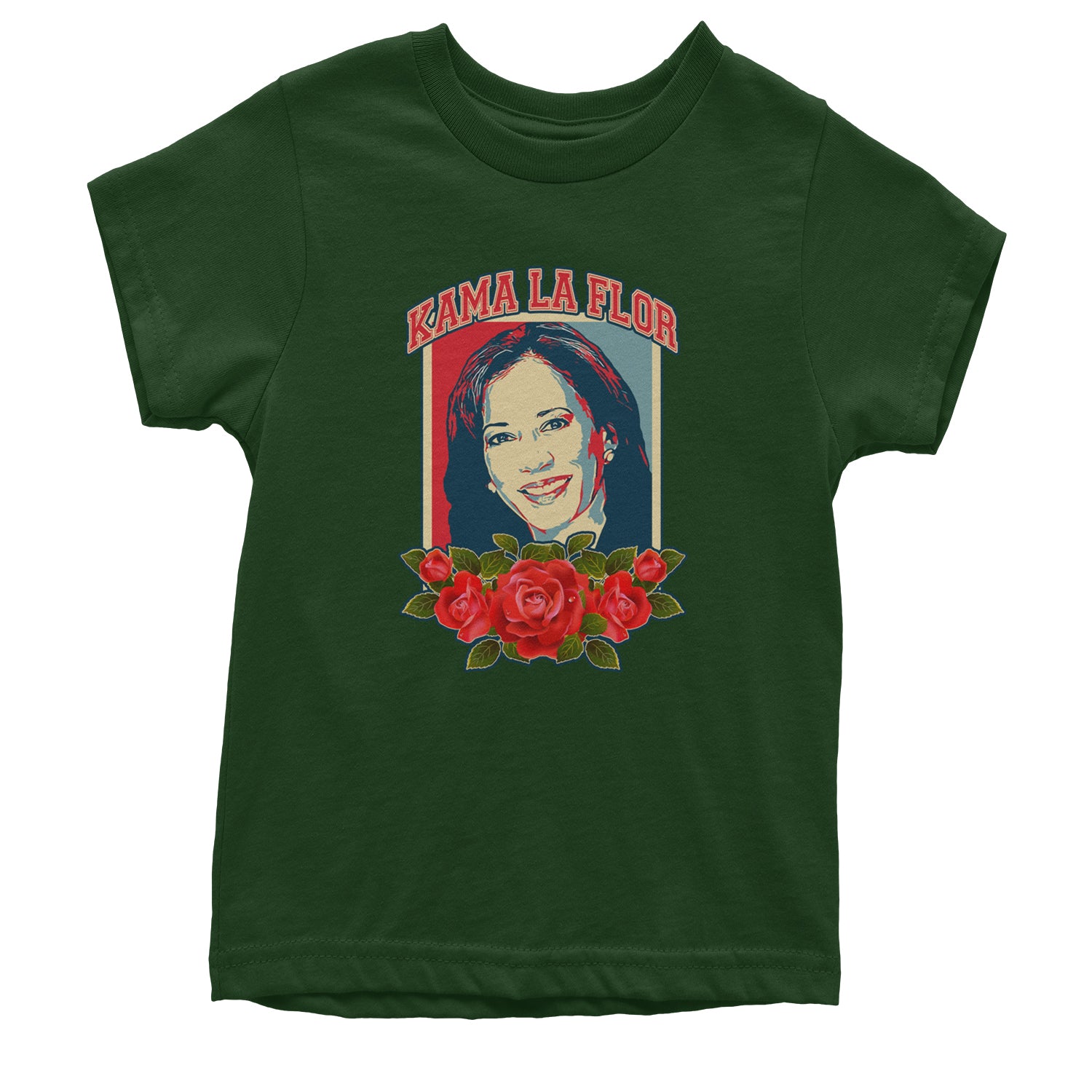 Kama La Flor Kamala Como La Flor Youth T-shirt Forest Green