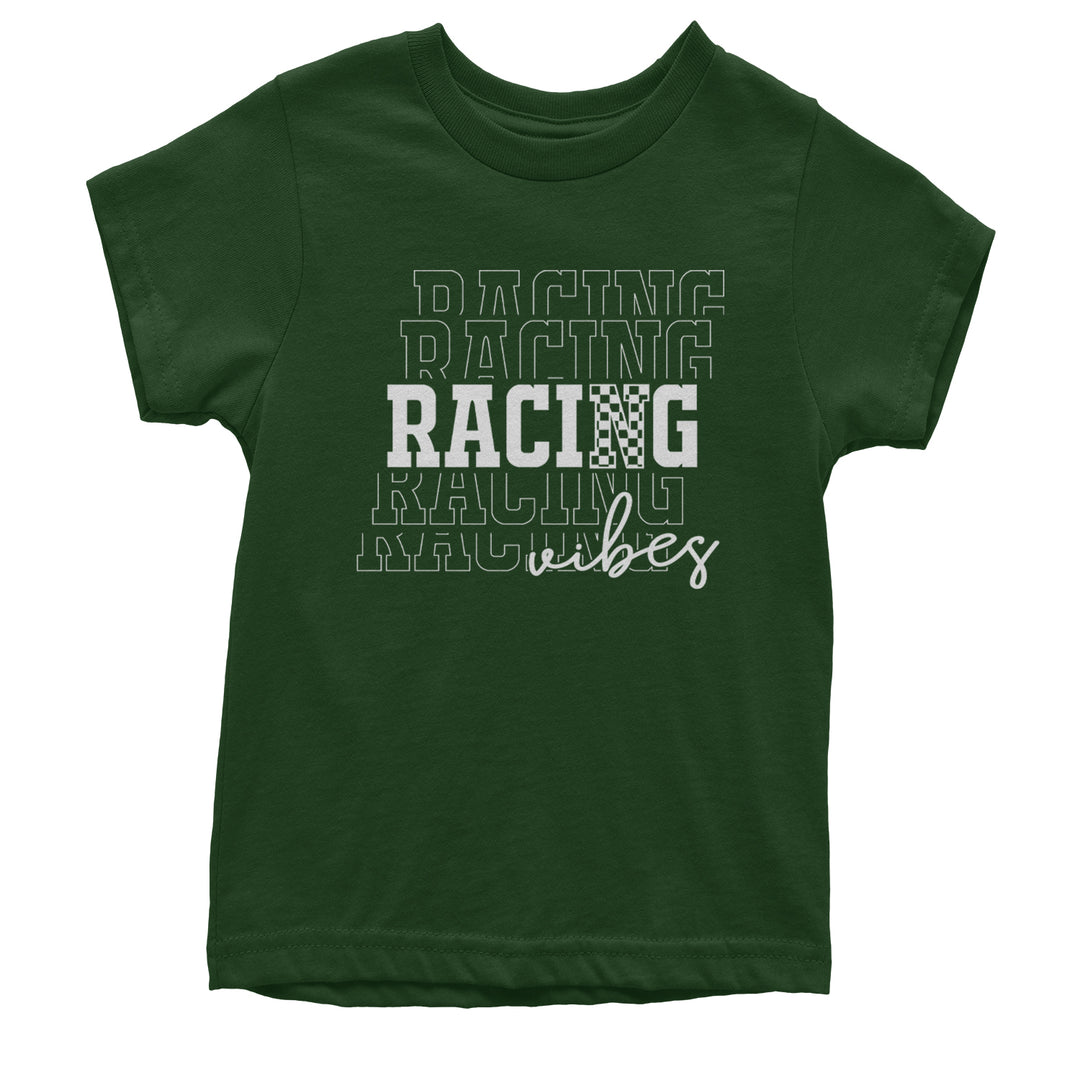 Racing Vibes Youth T-shirt Forest Green