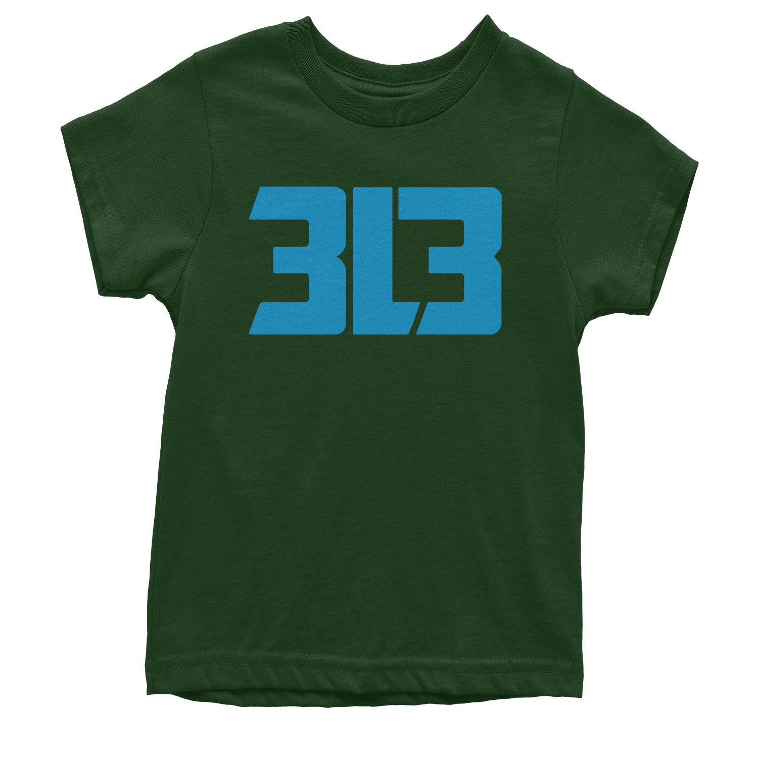 3L3 From The 313 Detroit Football Youth T-shirt Forest Green