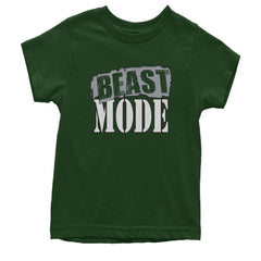 Beast Mode Training Gym Workout Youth T-shirt Forest Green