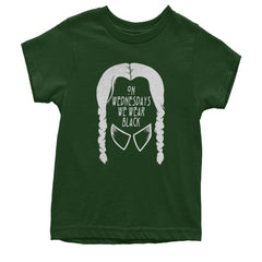 On Wednesdays, We Wear Black Youth T-shirt Forest Green