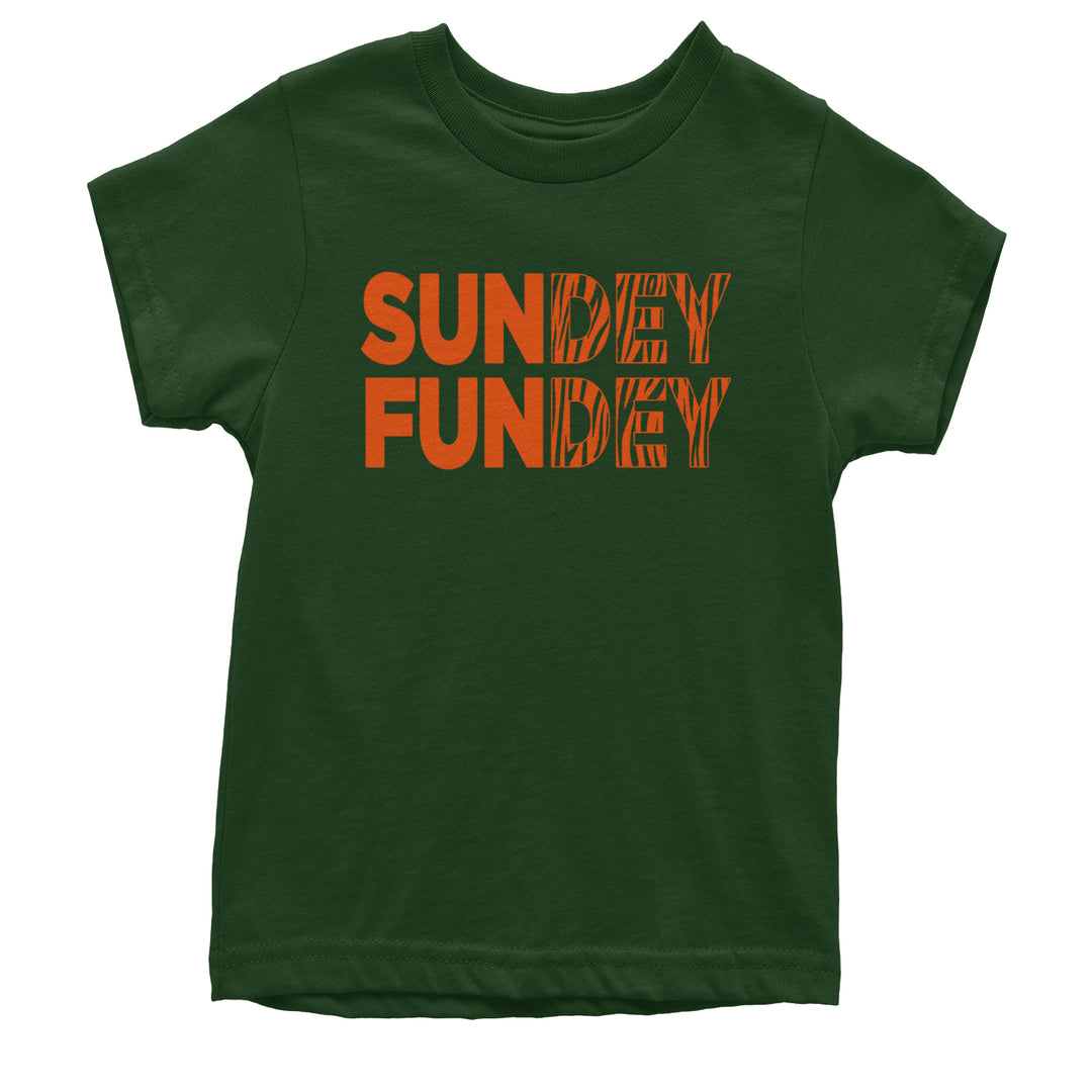 SunDEY FunDEY Sunday FundayYouth T-shirt Forest Green