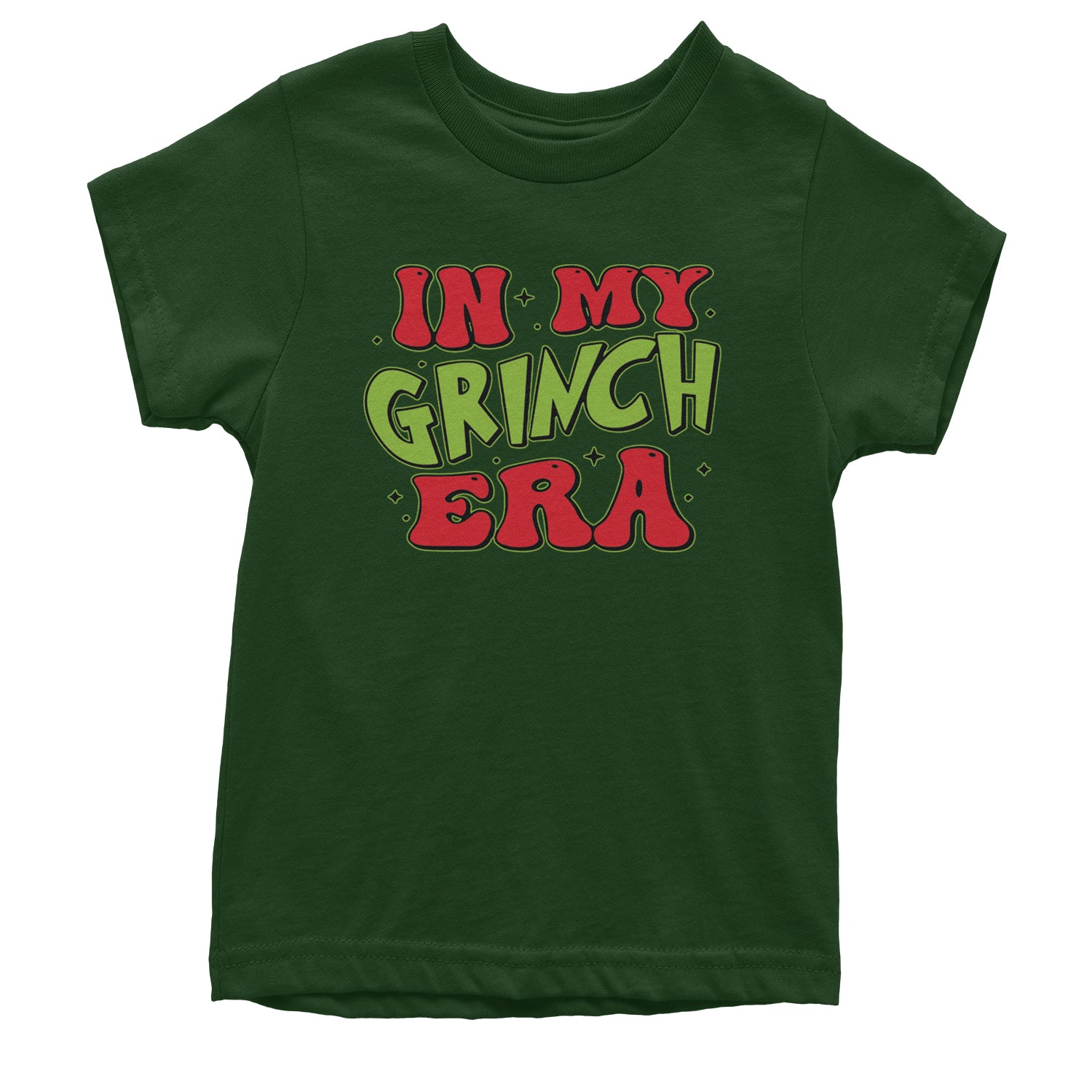 In My Gr-nch Era Jolly Merry Christmas Youth T-shirt Forest Green