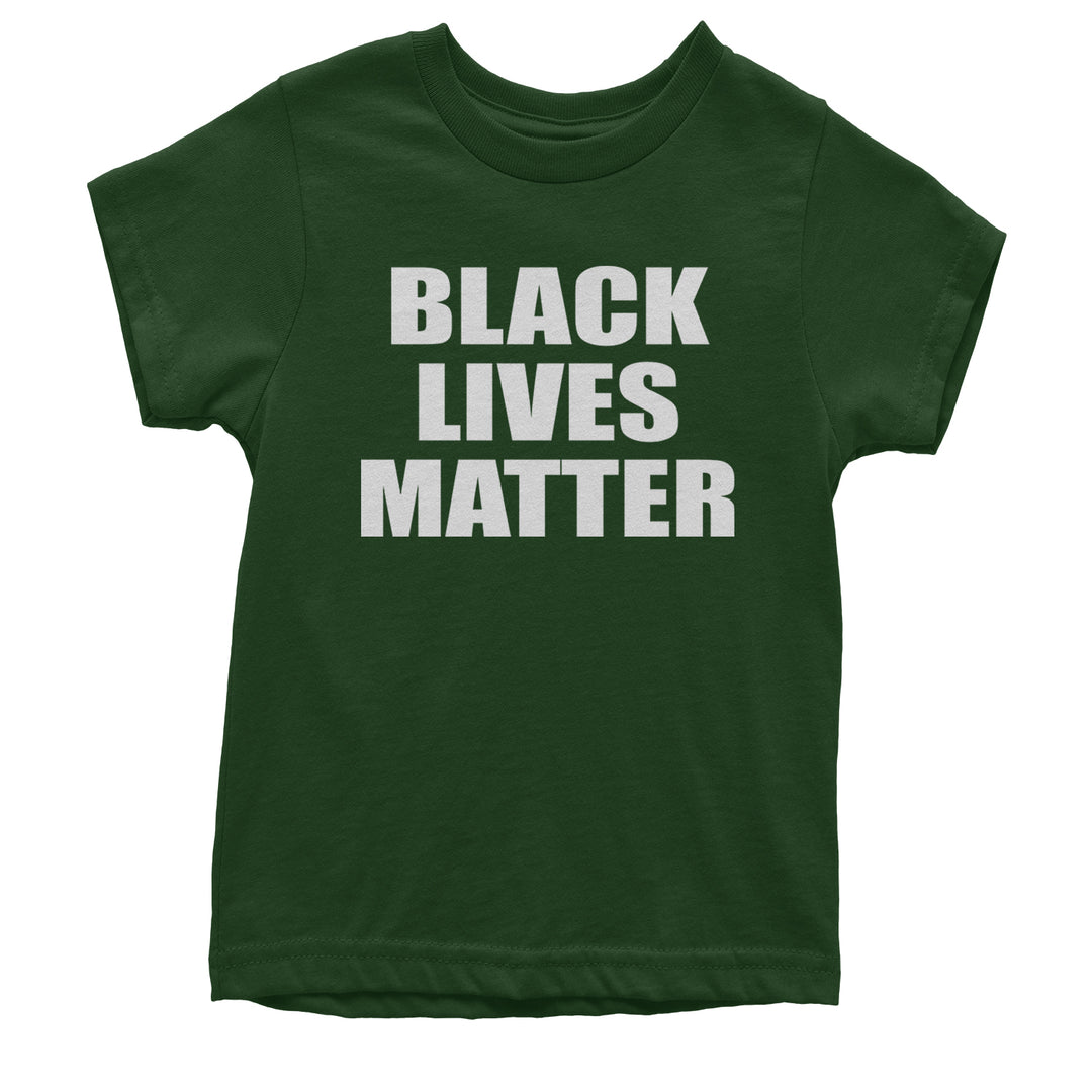 Black Lives Matter BLM Youth T-shirt Forest Green