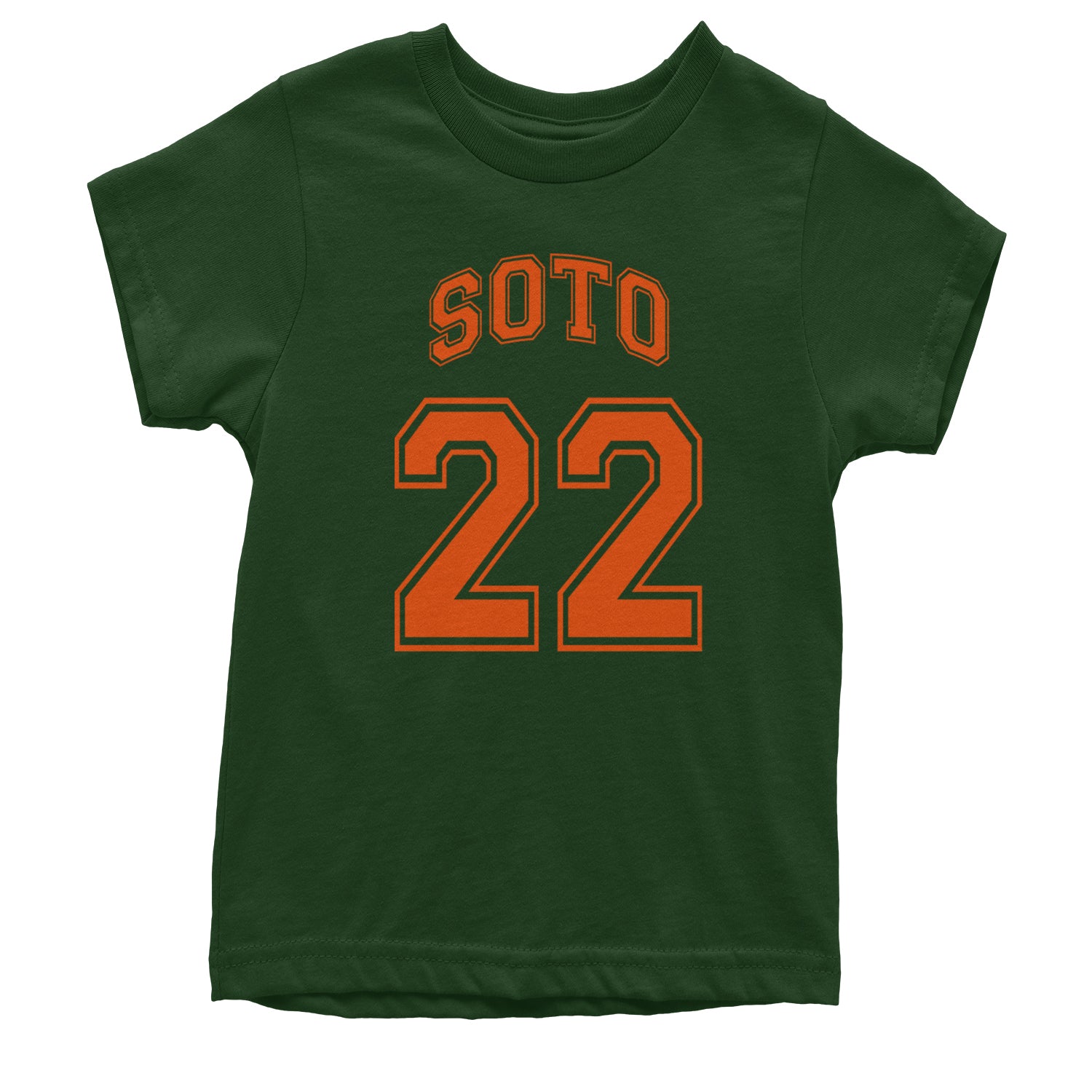 Soto Number 22 Youth T-shirt Forest Green