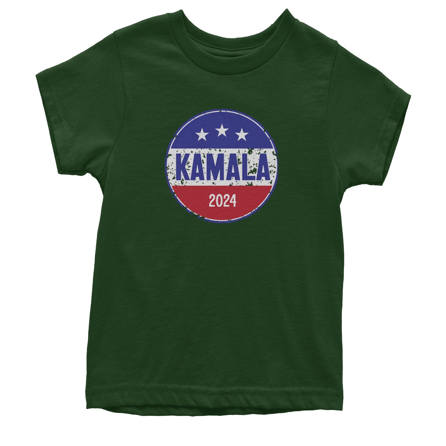 Kamala Badge 2024 - Kamala Harris For President 2024 Youth T-shirt Forest Green