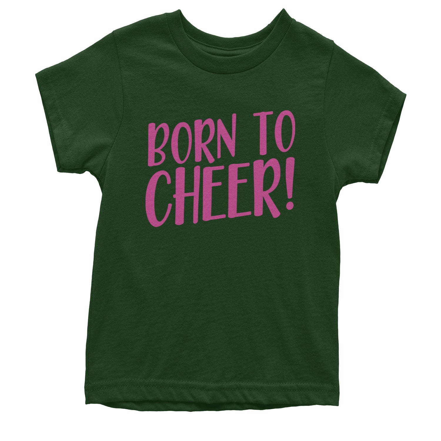 Born To Cheer Youth T-shirt Forest Green