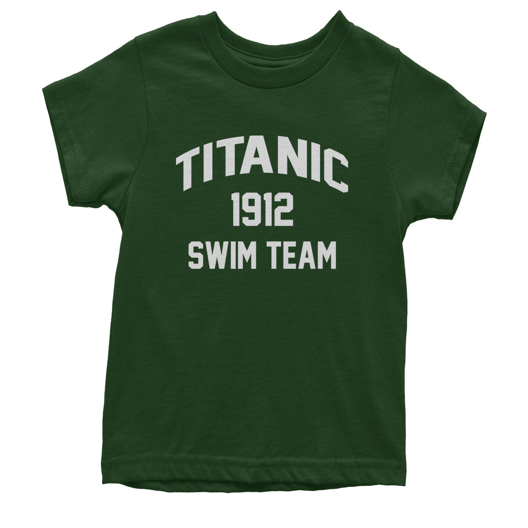 Titanic Swim Team 1912 Funny Cruise Youth T-shirt Forest Green