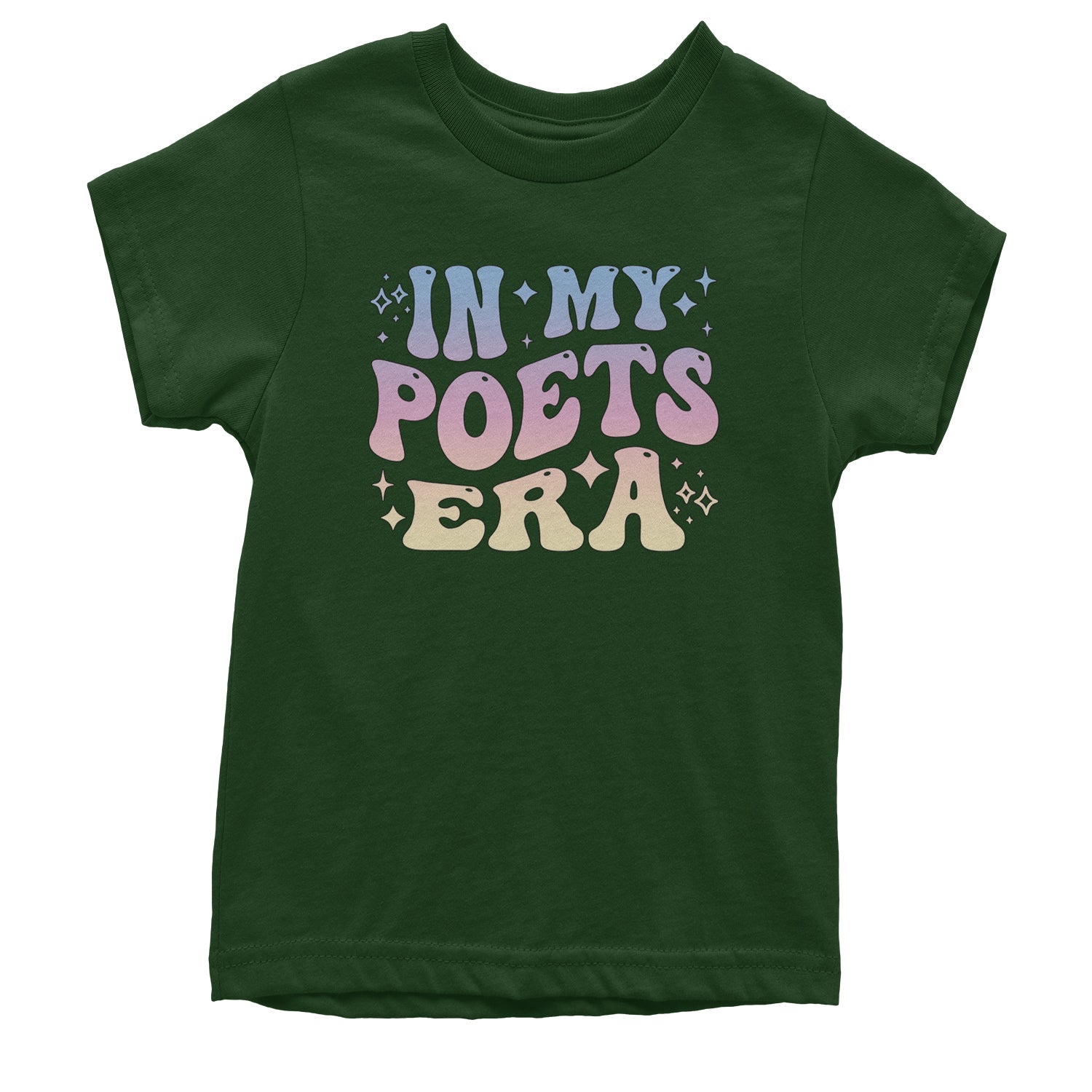 In My Poet Era Tie Dye TTPD Music Youth T-shirt Forest Green