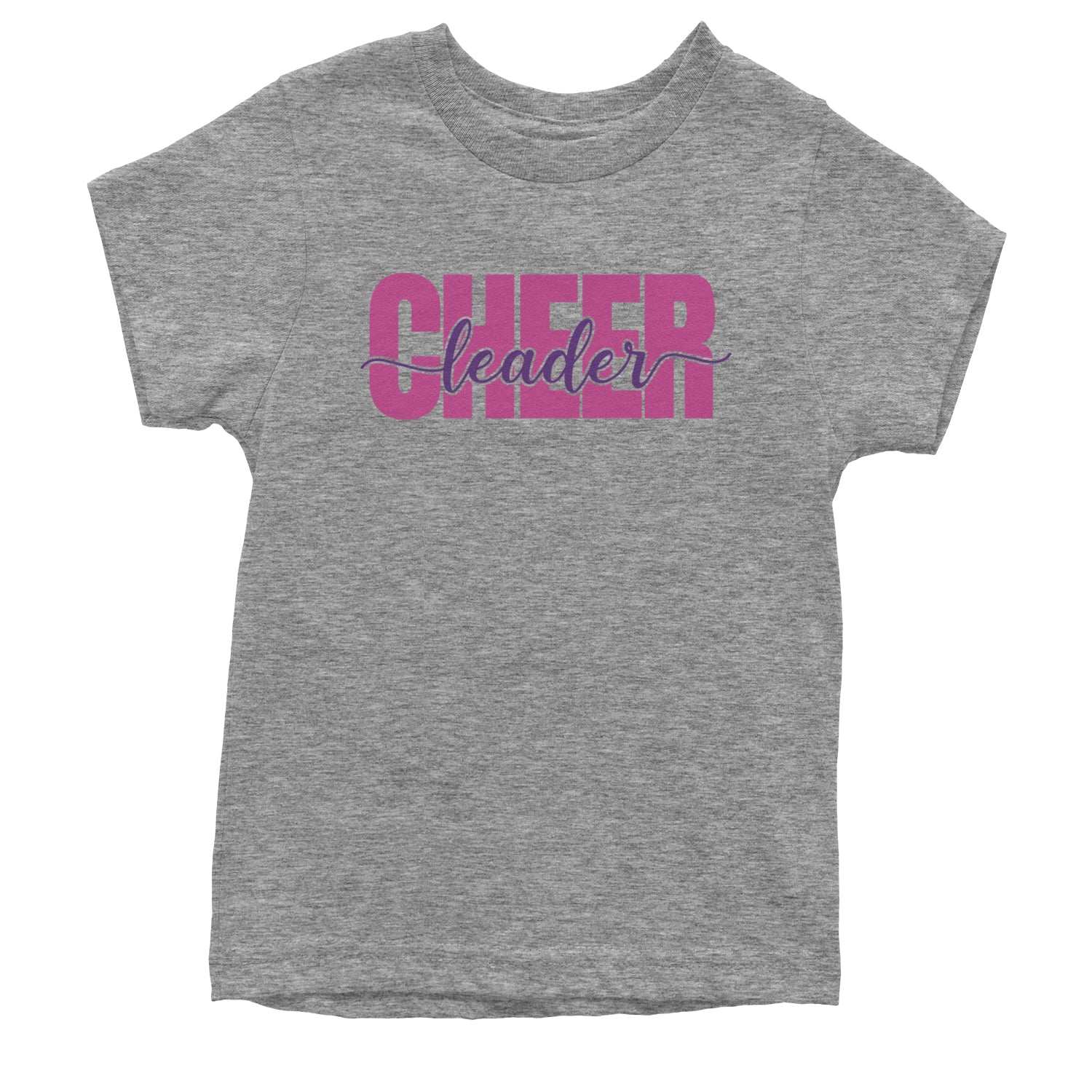 Cheerleader with Scripted Flair Youth T-shirt Heather Grey