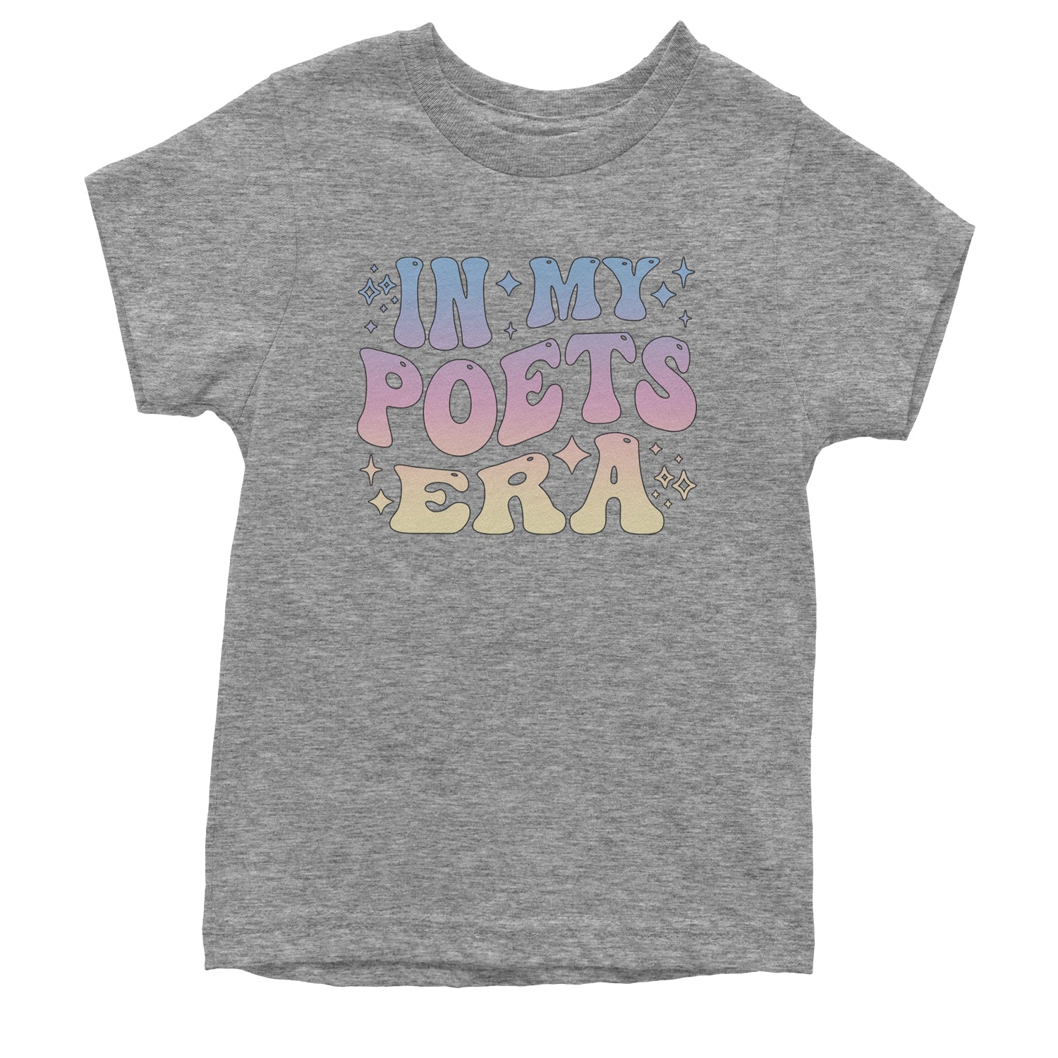 In My Poet Era Tie Dye TTPD Music Youth T-shirt Heather Grey