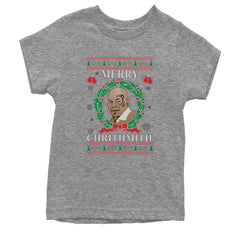 Merry Chrithmith Ugly Christmas Youth T-shirt Heather Grey