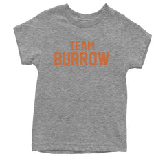 Team Burrow Cincinnati Youth T-shirt Heather Grey