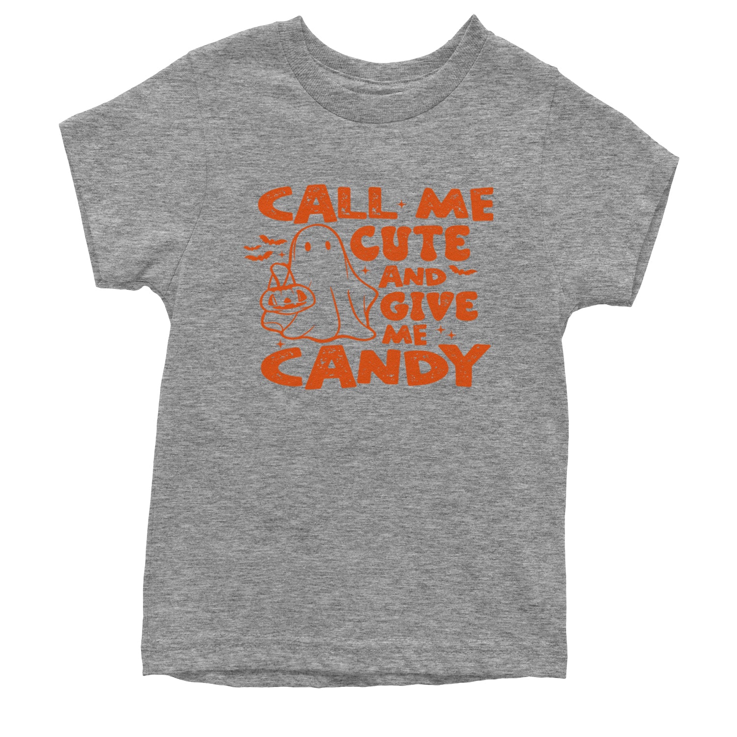 Call Me Cute And Give Me Candy Youth T-shirt Heather Grey