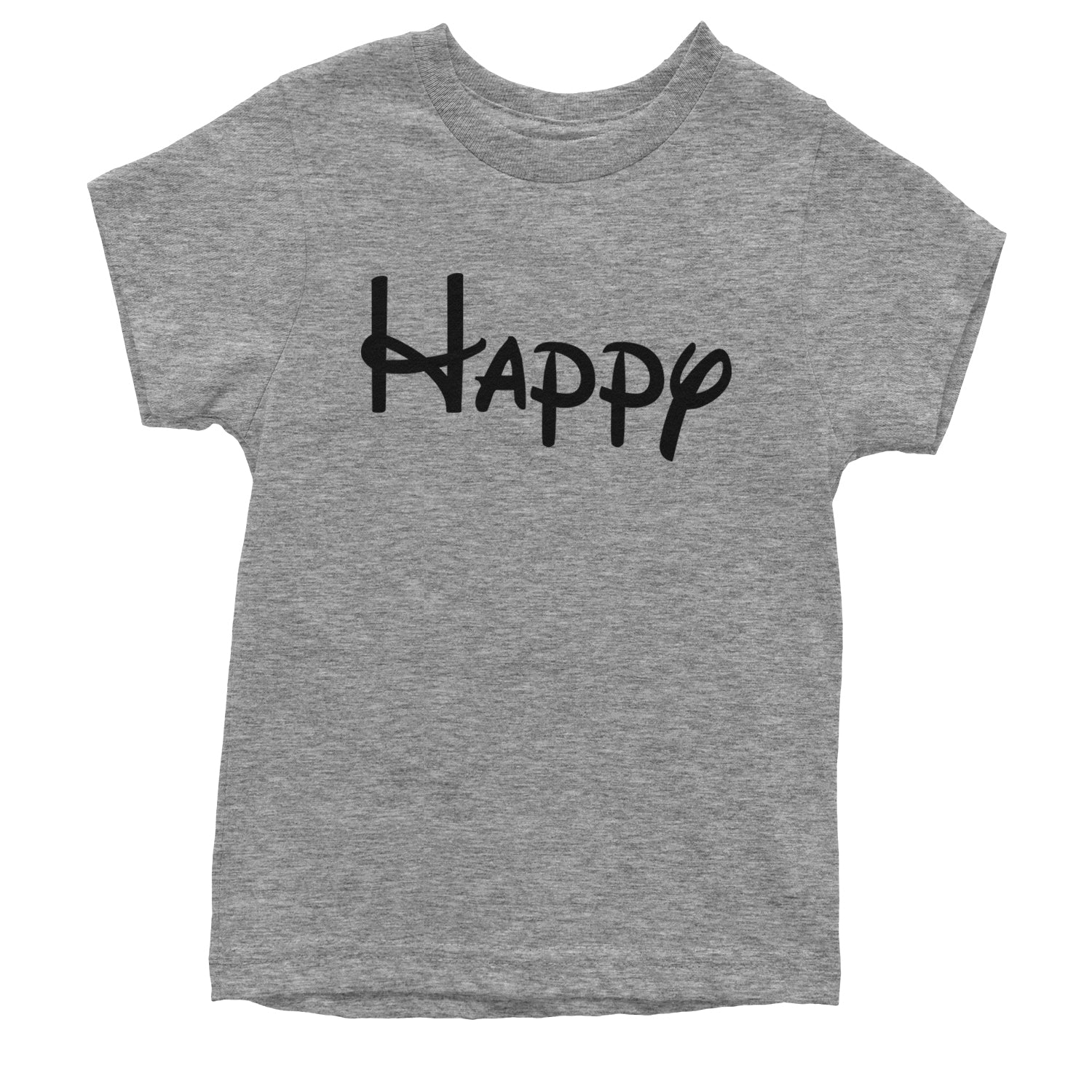 Happy - 7 Dwarfs Costume Youth T-shirt Heather Grey