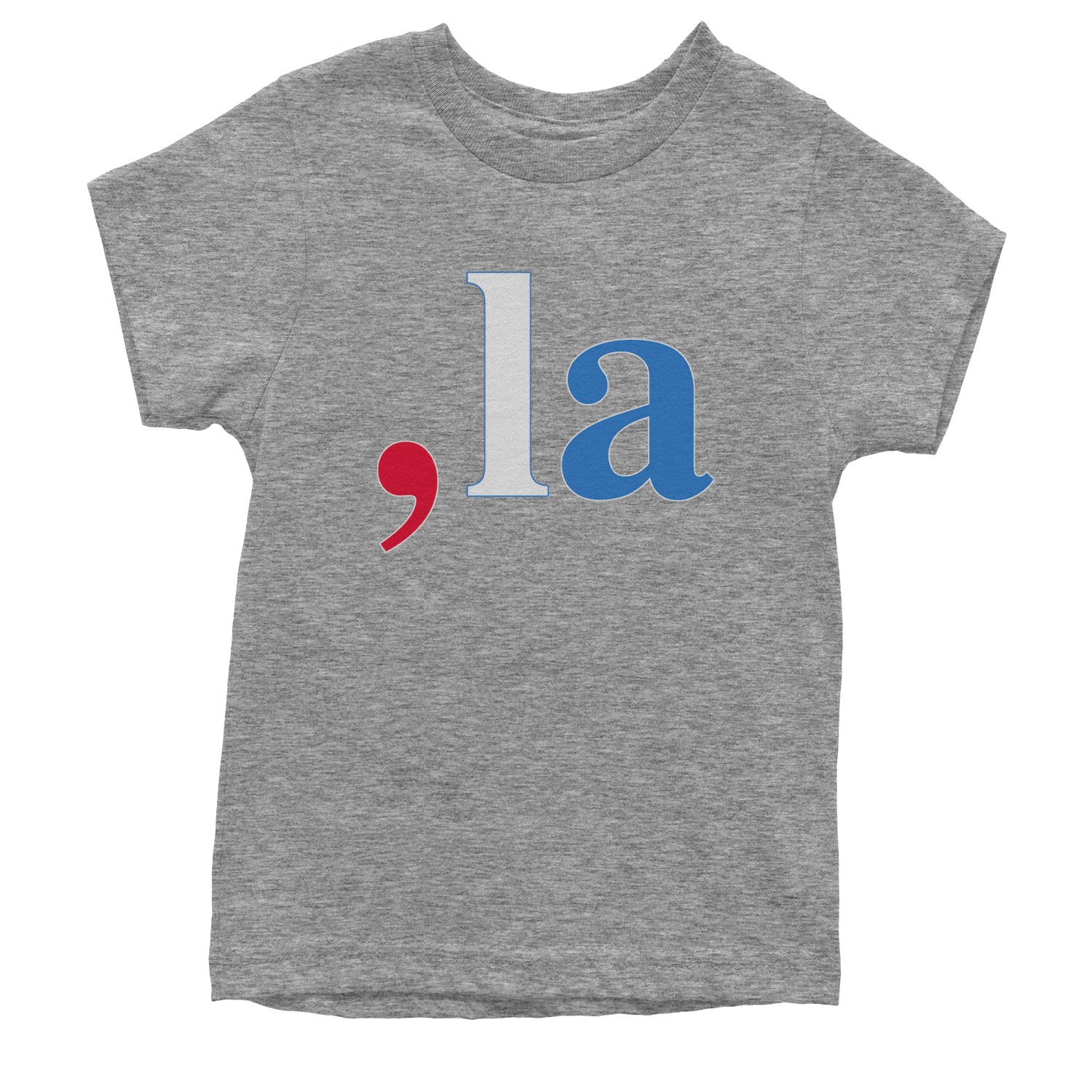 Comma-La - Support Kamala Harris For President 2024 Youth T-shirt Heather Grey