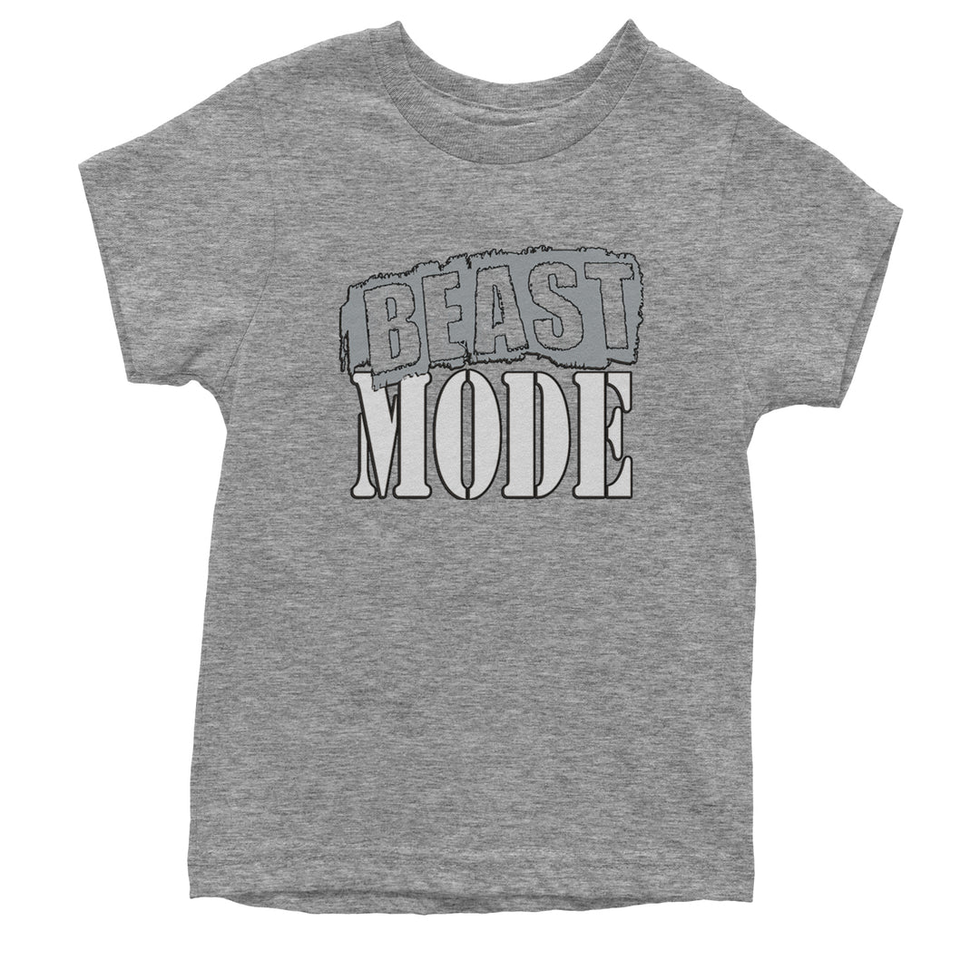 Beast Mode Training Gym Workout Youth T-shirt Heather Grey