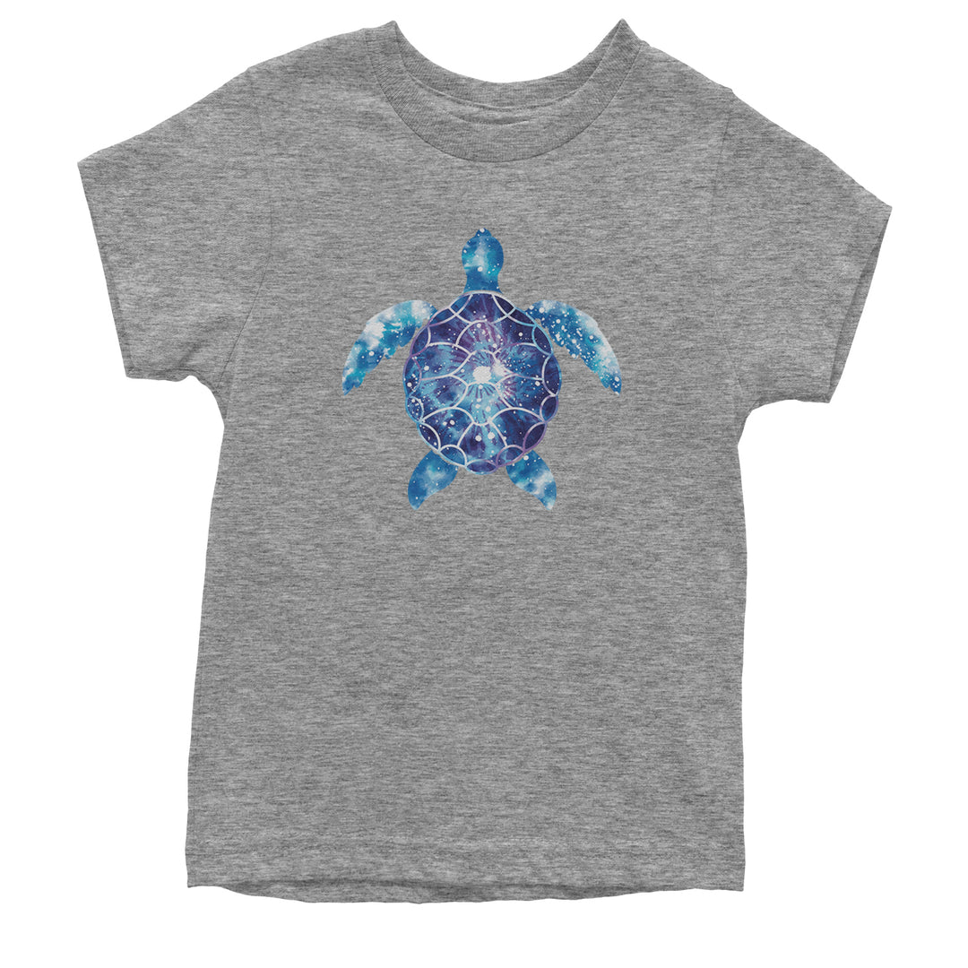 Ocean Aura Tie-Dye Sea Turtle Youth T-shirt Heather Grey