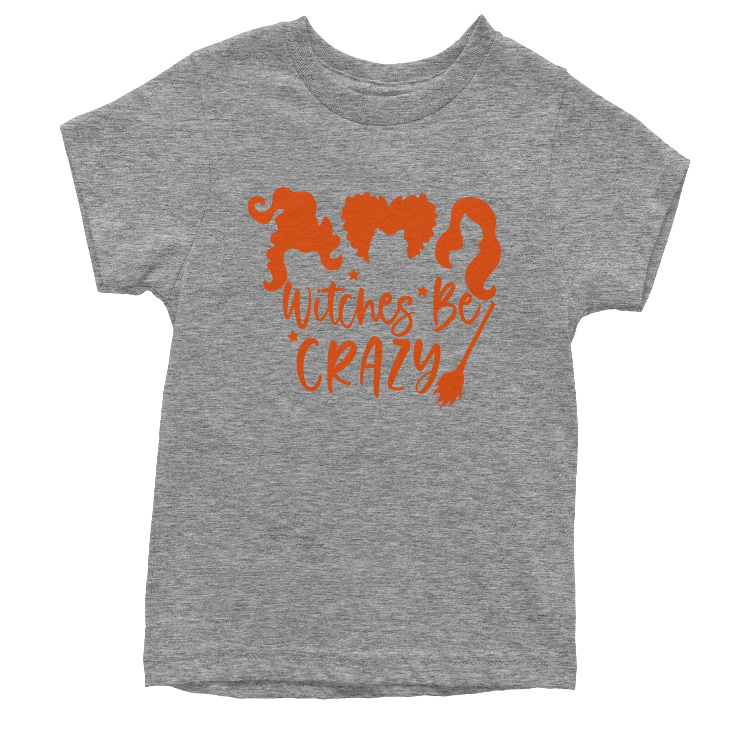 Witches Be Crazy Hocus Pocus Youth T-shirt Heather Grey