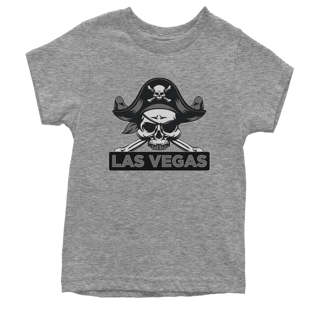 Raider Skull Straight Outta Las Vegas Youth T-shirt Heather Grey