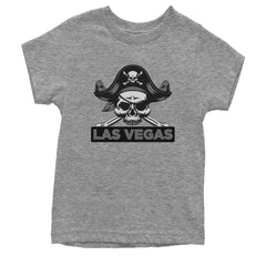 Raider Skull Straight Outta Las Vegas Youth T-shirt Heather Grey