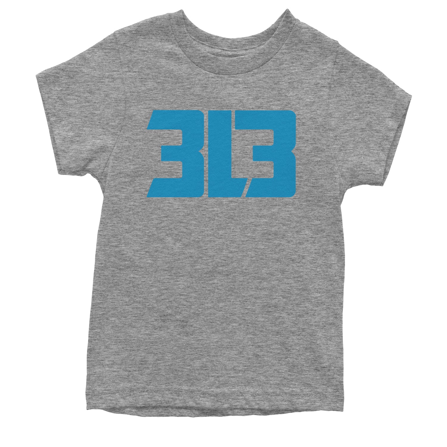 3L3 From The 313 Detroit Football Youth T-shirt Heather Grey