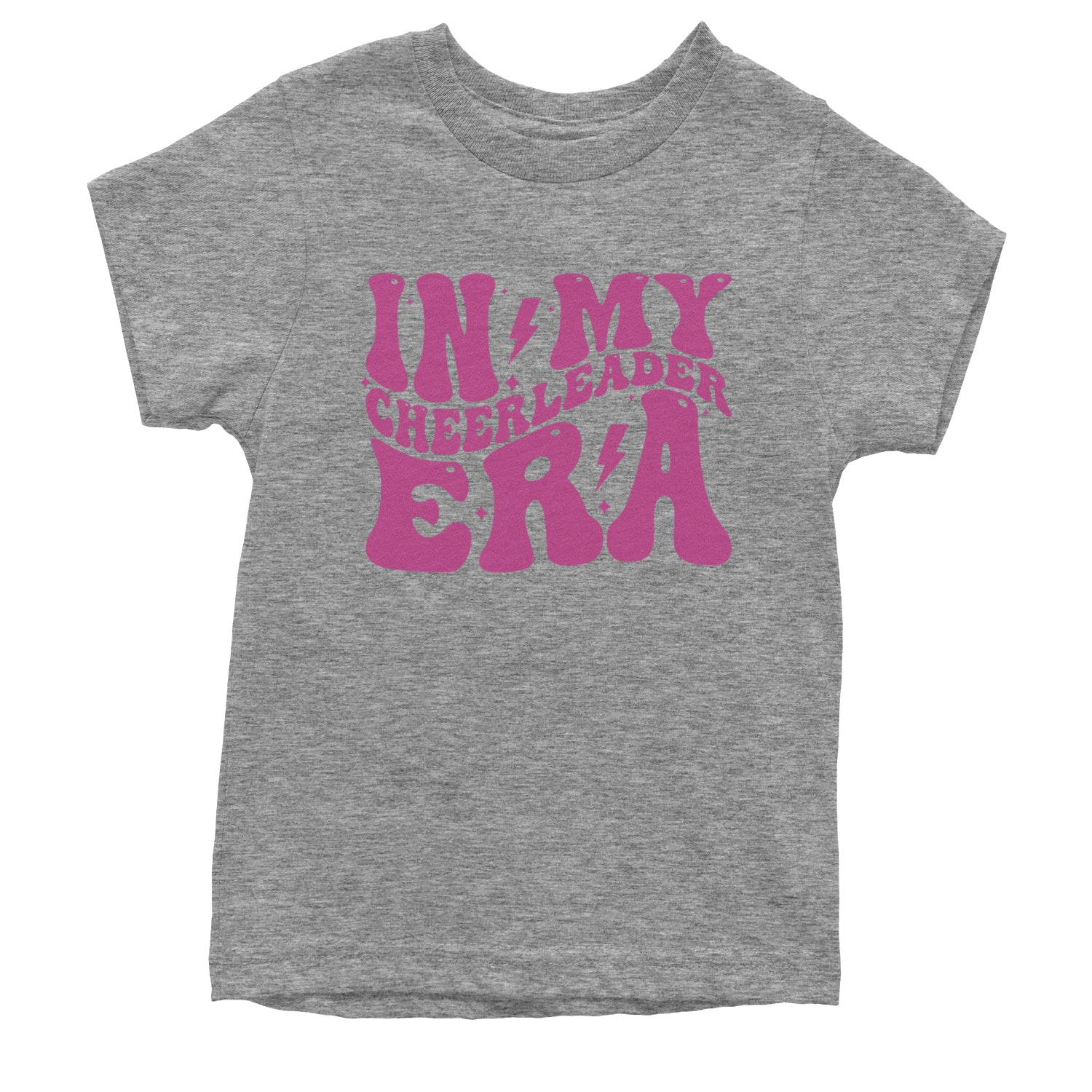 In My Cheerleader Era Youth T-shirt Heather Grey