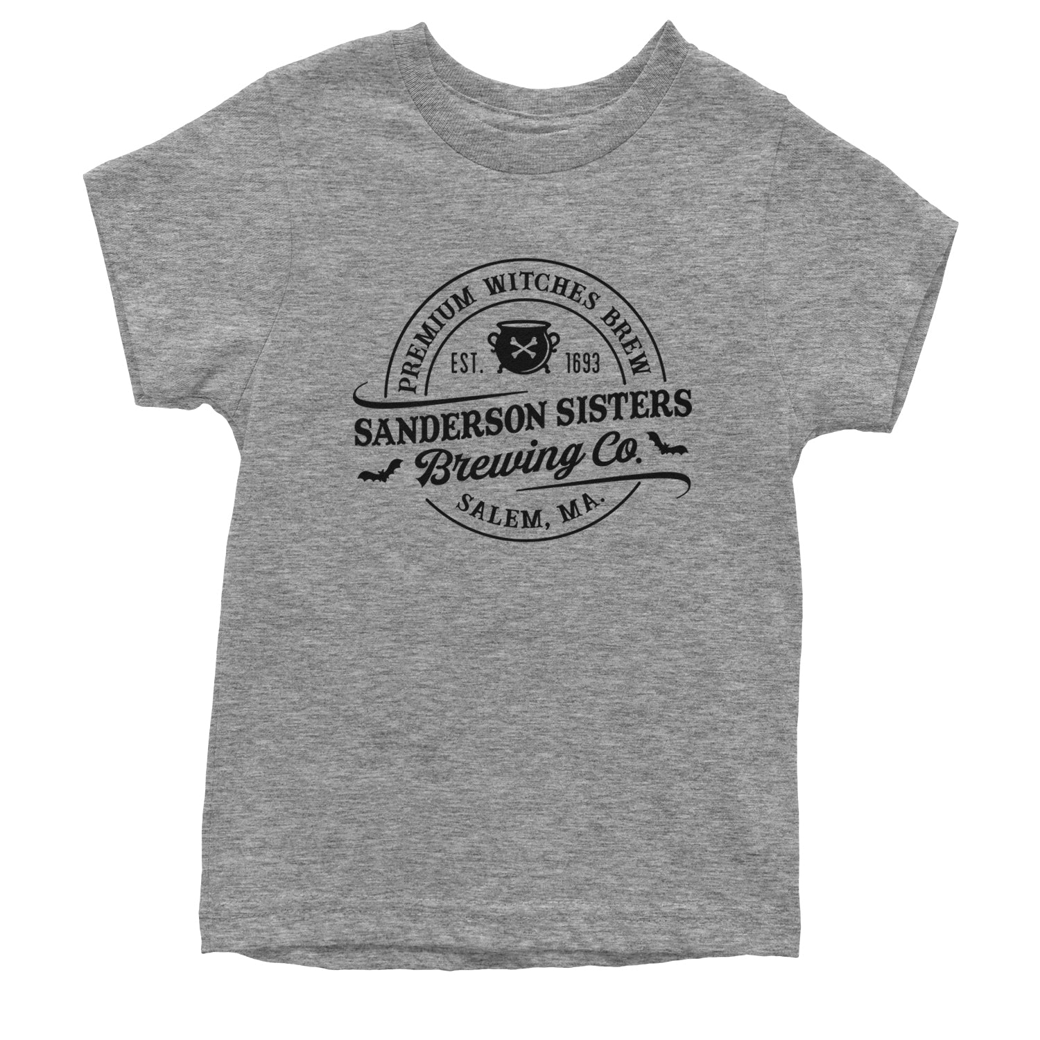 Sanderson Sisters Brewing Company Witches Brew Youth T-shirt Heather Grey