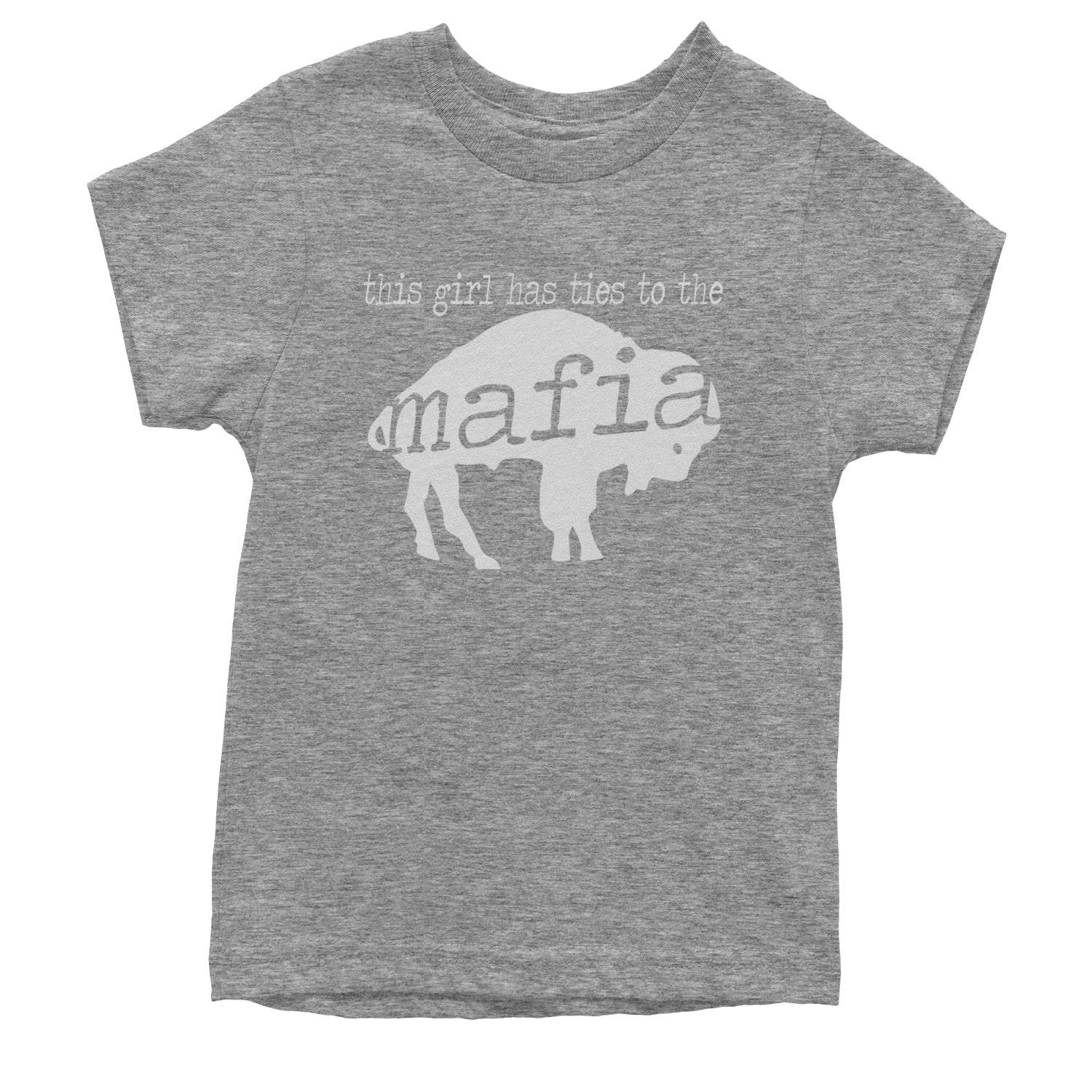 This Girl Has Ties To The Bills Mafia Youth T-shirt Heather Grey