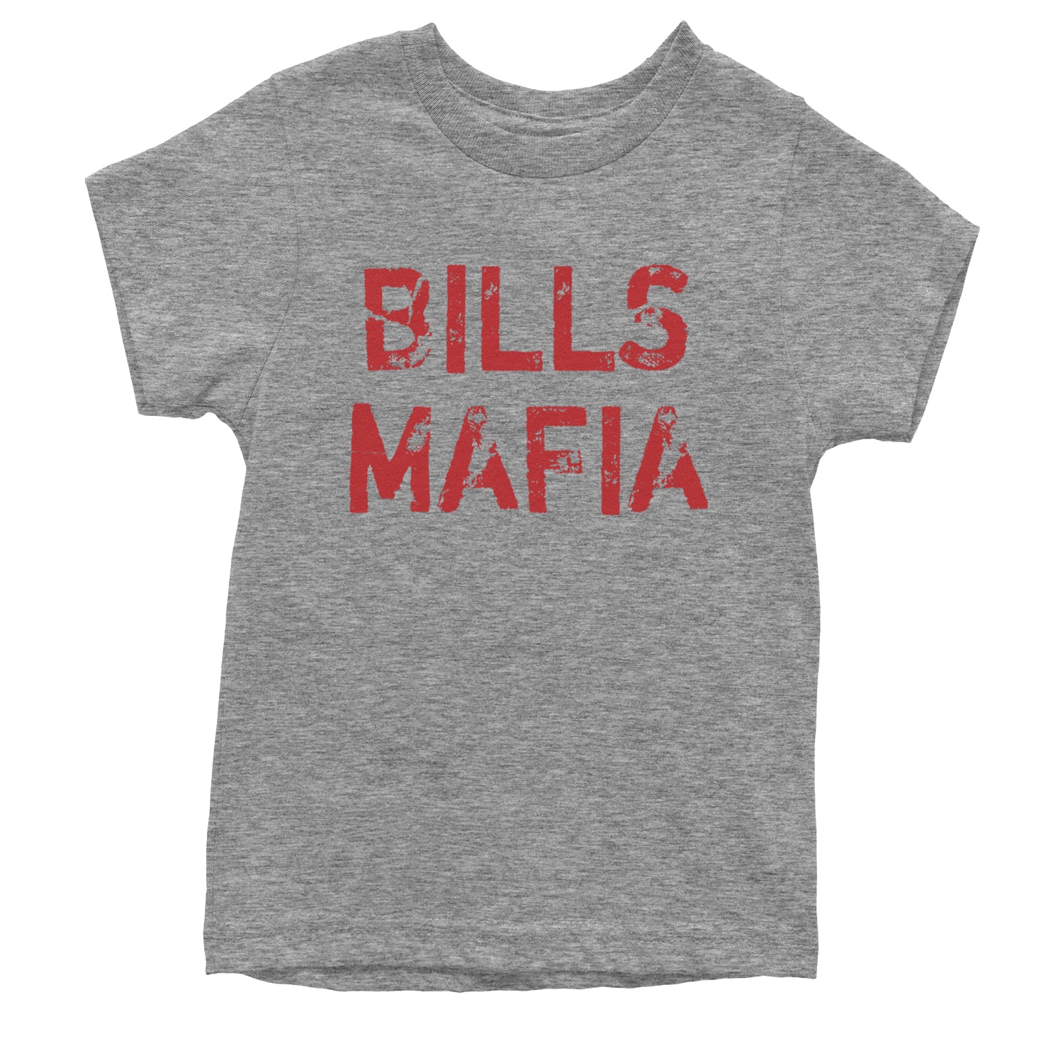 Distressed Bills Mafia Football Youth T-shirt Heather Grey