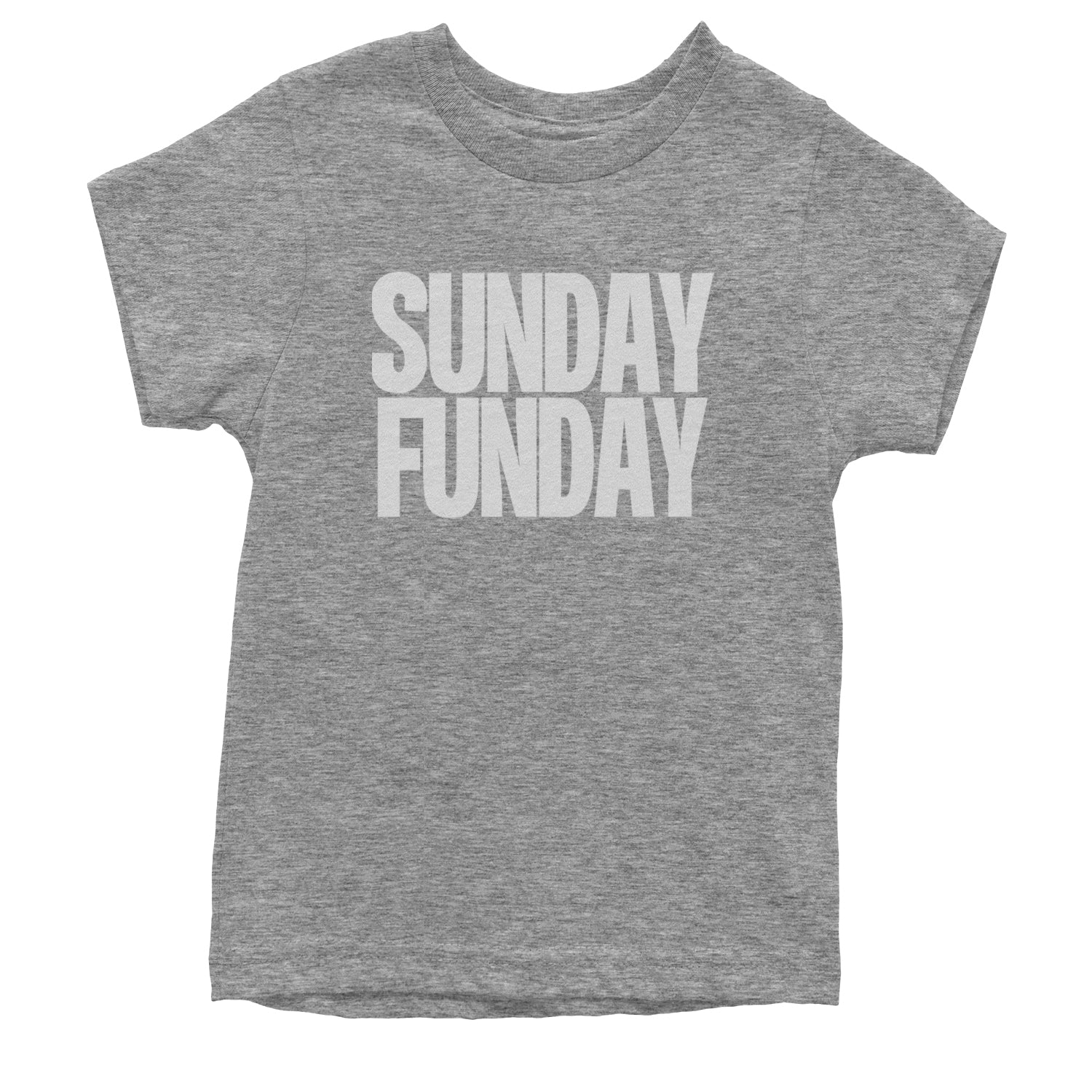 Sunday Funday  Youth T-shirt Heather Grey