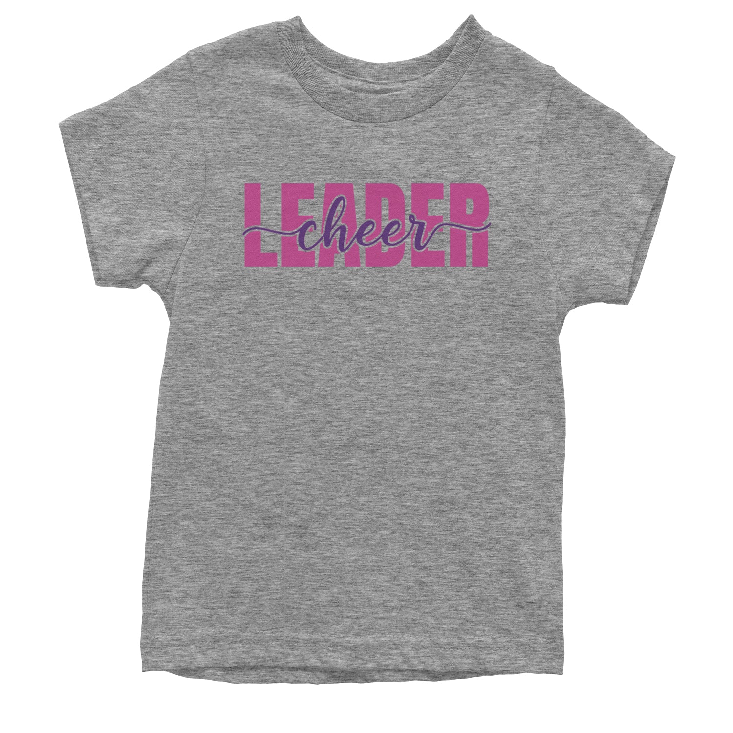 Cheerleader Script Style Youth T-shirt Heather Grey