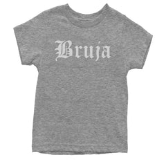 Bruja Gothic Spanish Witch Youth T-shirt Heather Grey
